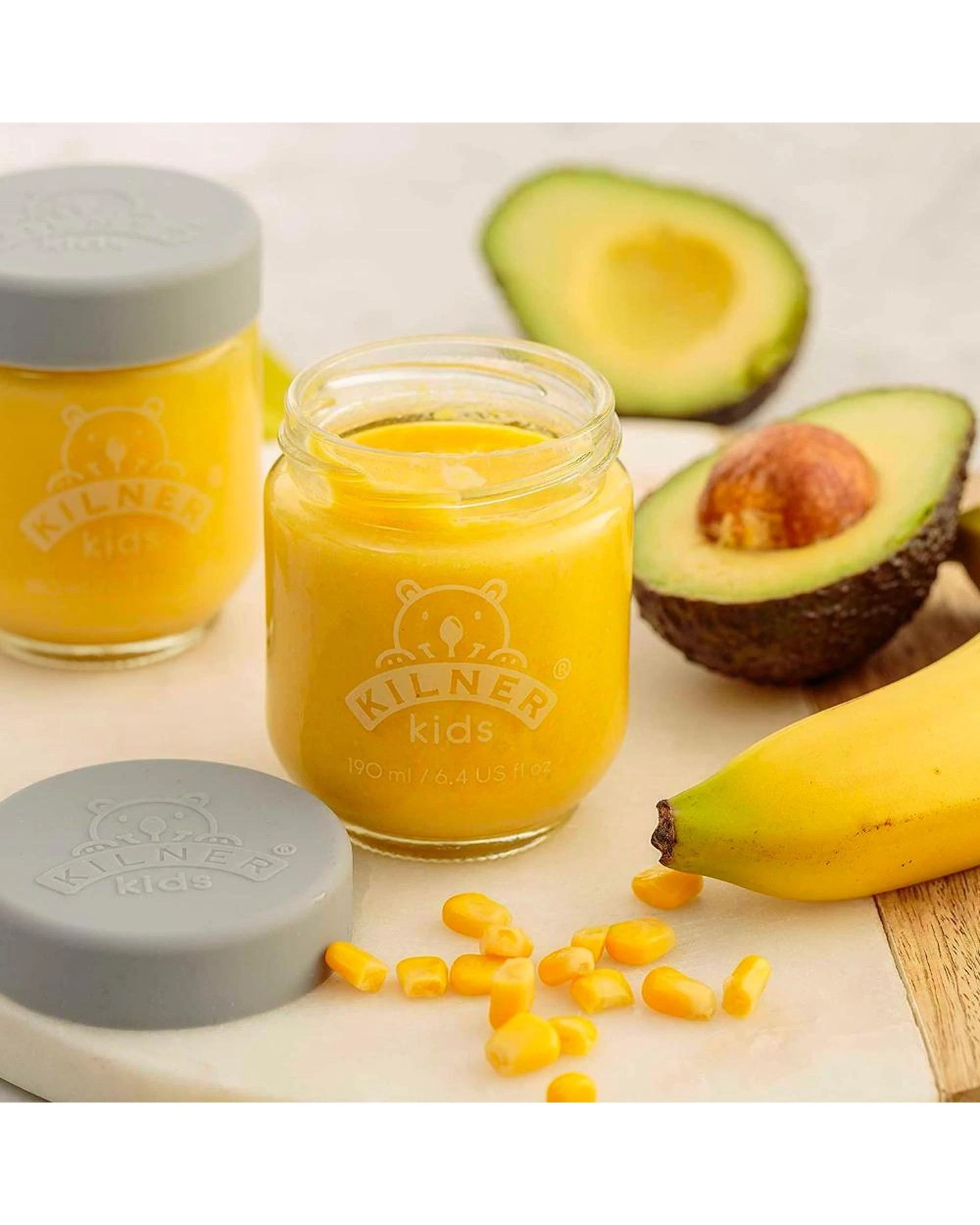 3 Kilner Kids 12pc Glass Jar Canister Baby Food Storage Set W Lid 190ml, 3 of 5