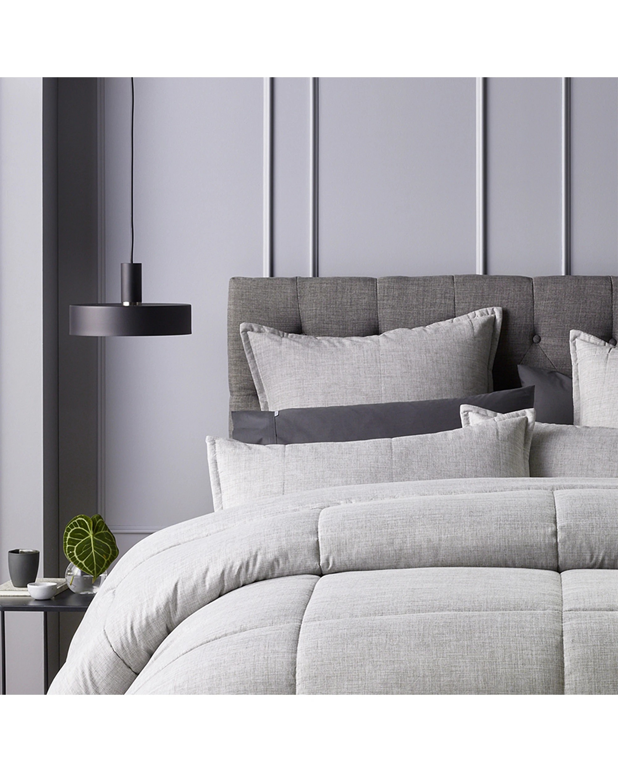 2 Bianca Maynard Comforter Pillowcase 6 Piece Set - Super King Bed - Grey, 2 of 3