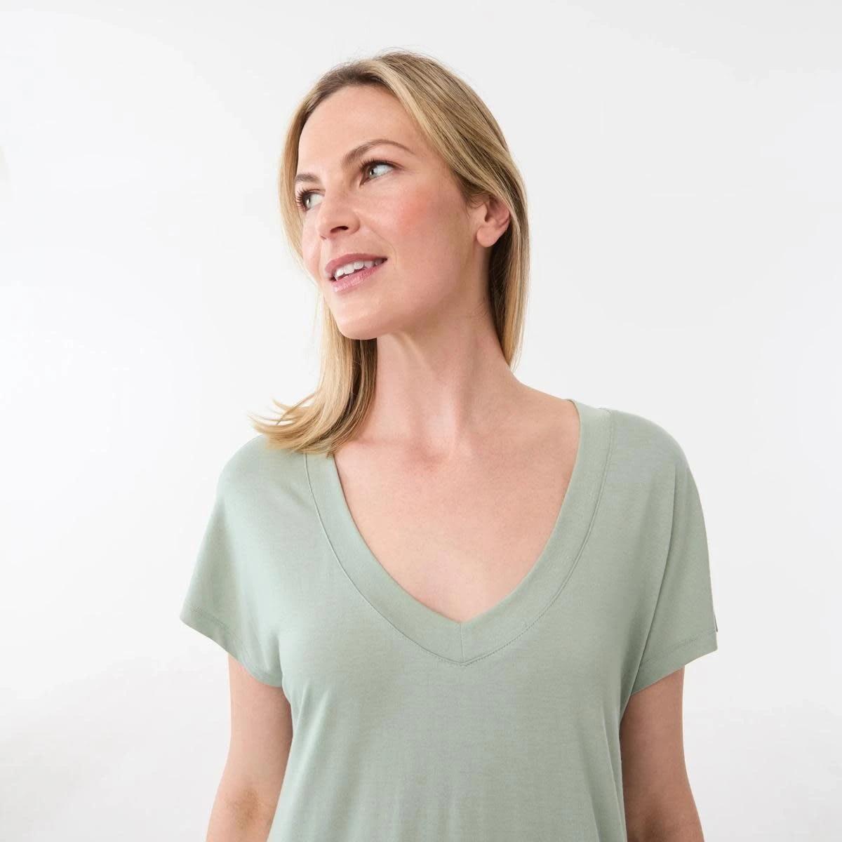 4 Short Sleeve Comfort Nightie ICEBERG GREEN, 4 of 5