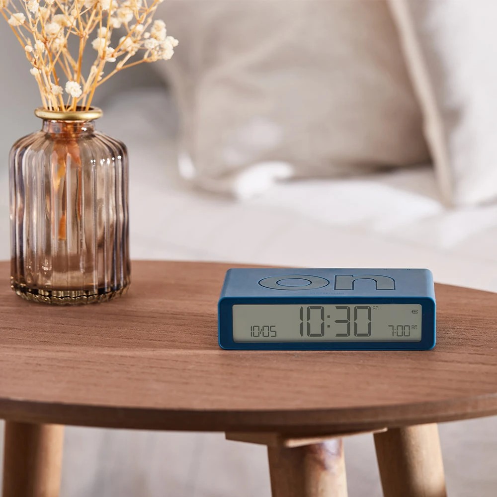 5 Lexon Flip Classic Reversible Alarm Clock - Blue - Blue, 5 of 5
