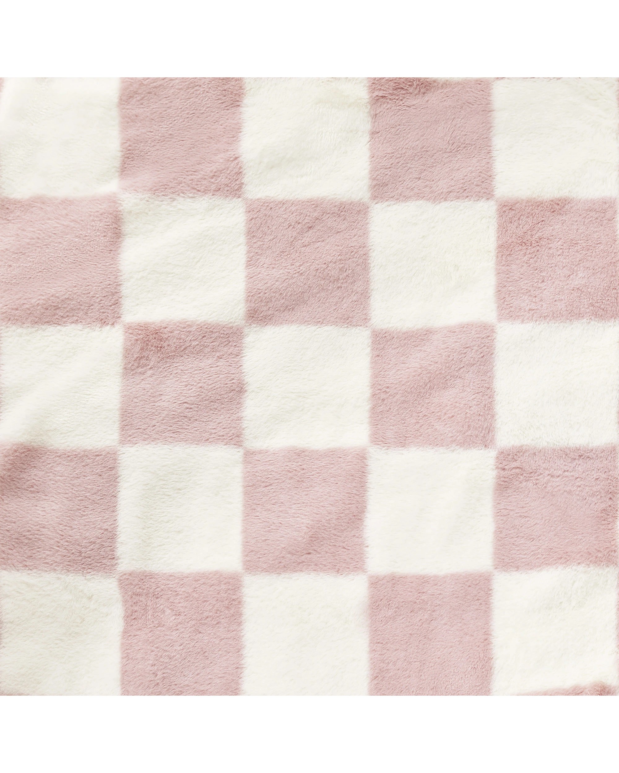 4 Dreamaker Checkered Plush Throw Blanket 180x200cm - Pink and Cream, 4 of 6