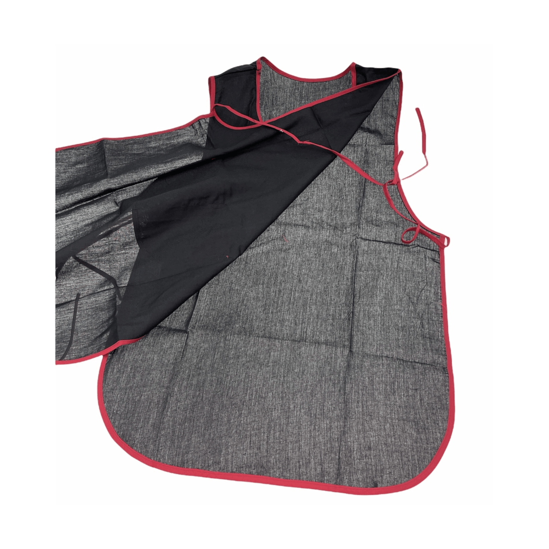 2 BR Home Double Sided Apron Cleaning Shop Coffee Cafe Bib - Black/Red, 2 of 3