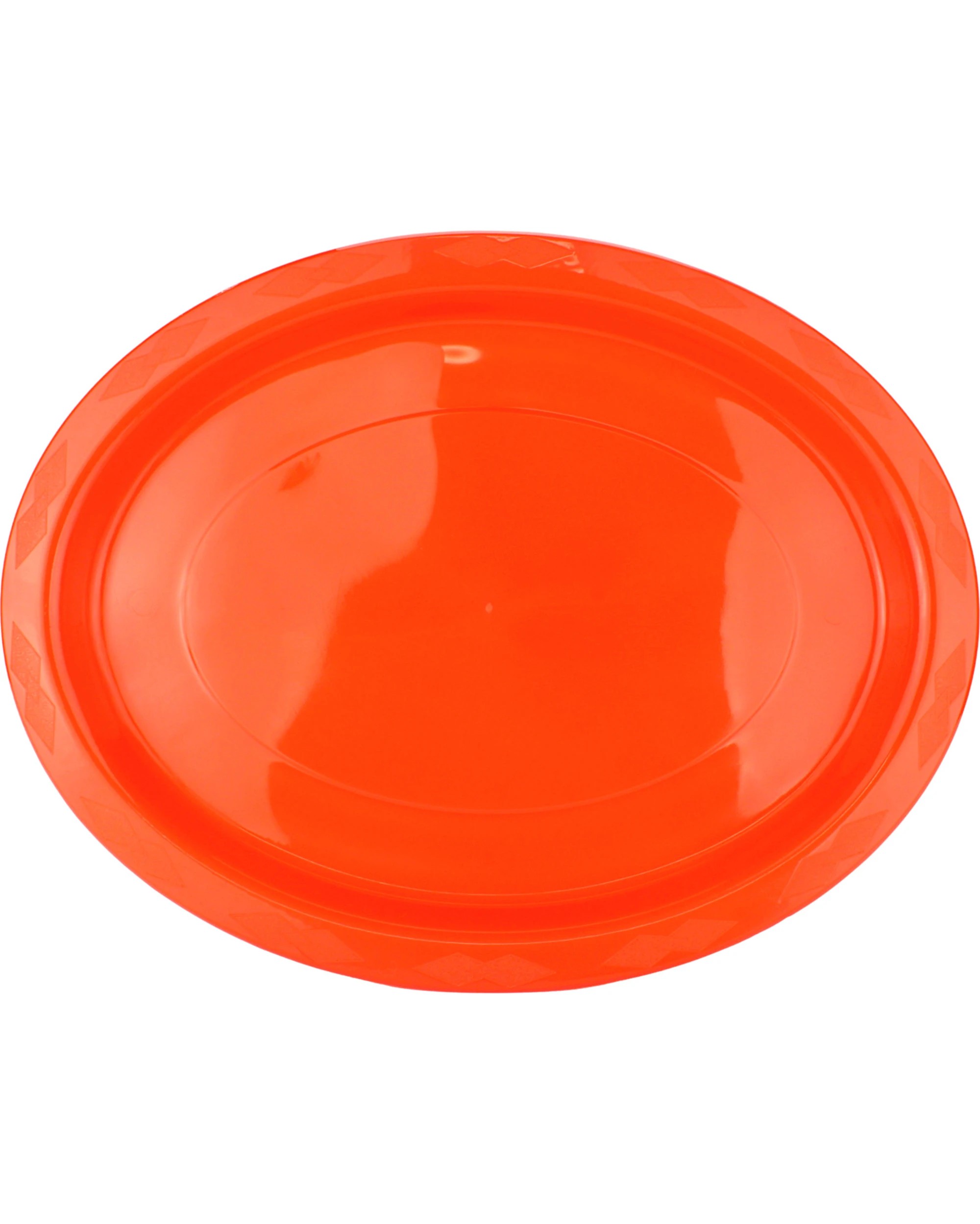 1 Alpen Plastic Reusable Oval Plates 31.5cm Pack of 20 - Orange, 1 of 3