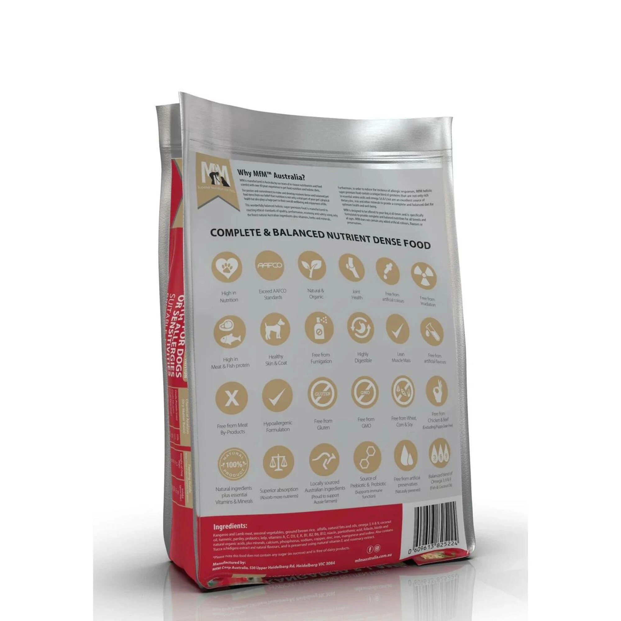 2 MFM Hypoallergenic Gluten Free Kangaroo & Lamb Dog Food 9kg, 2 of 2