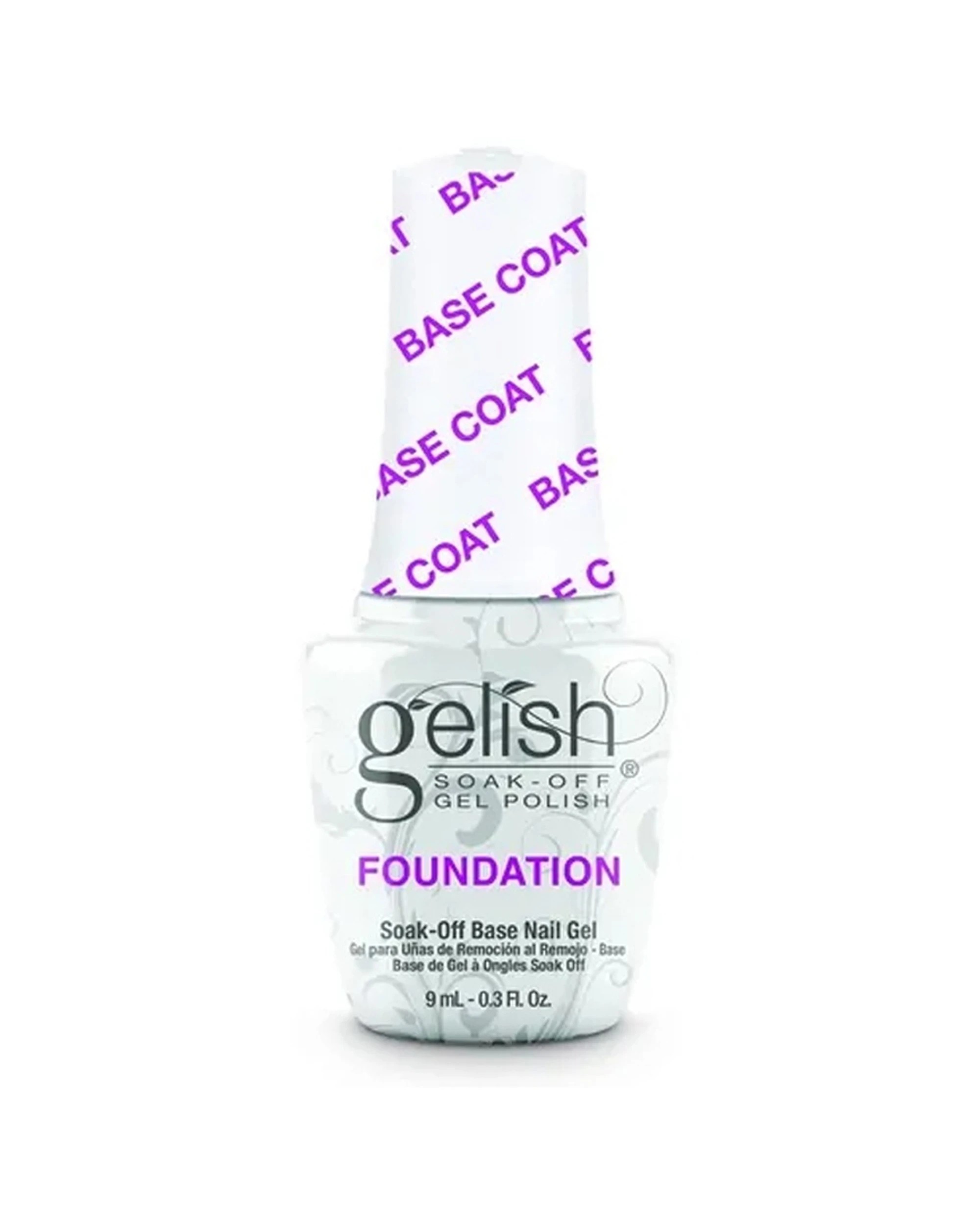 1 Gelish Mini Gel Polish Foundation Base Coat Quick Cure Bottle 9ml - White, 1 of 1