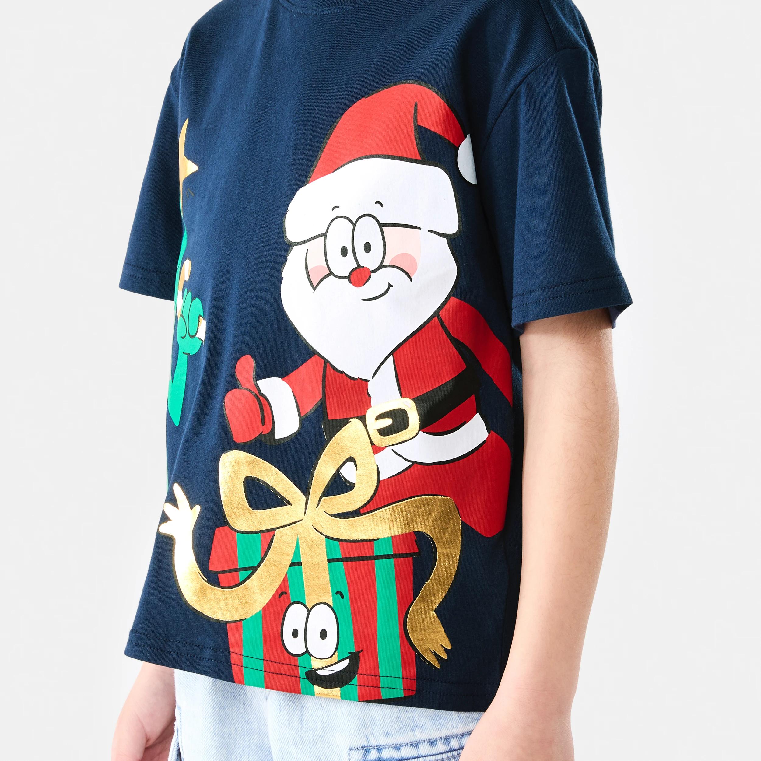 5 Christmas Applique T-shirt Blu Xmas, 5 of 7