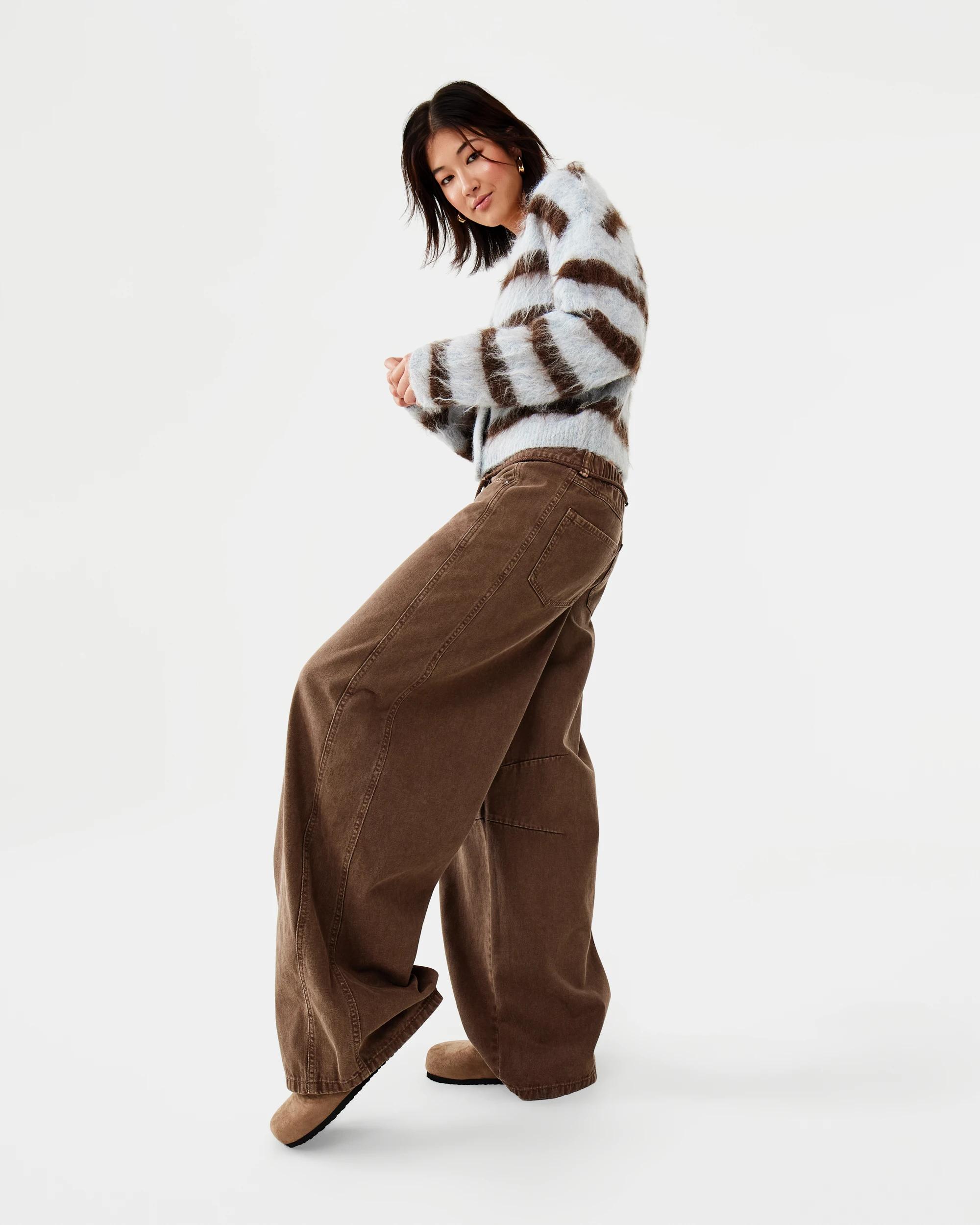 5 Washed Balloon Leg Pants Wsh Brown, 5 of 10