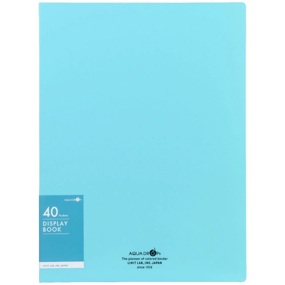 2 Aqua Drops Display Book Fixed 40 Pockets Vivid Teal, 2 of 4