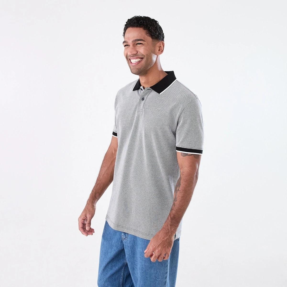2 Jacquard Polo Shirt JACQUARD BLACK, 2 of 6