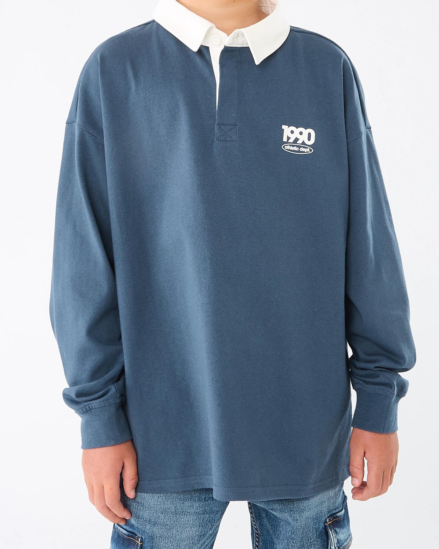 7 Oversized Rugby T-shirt Blu Varsit, 7 of 8