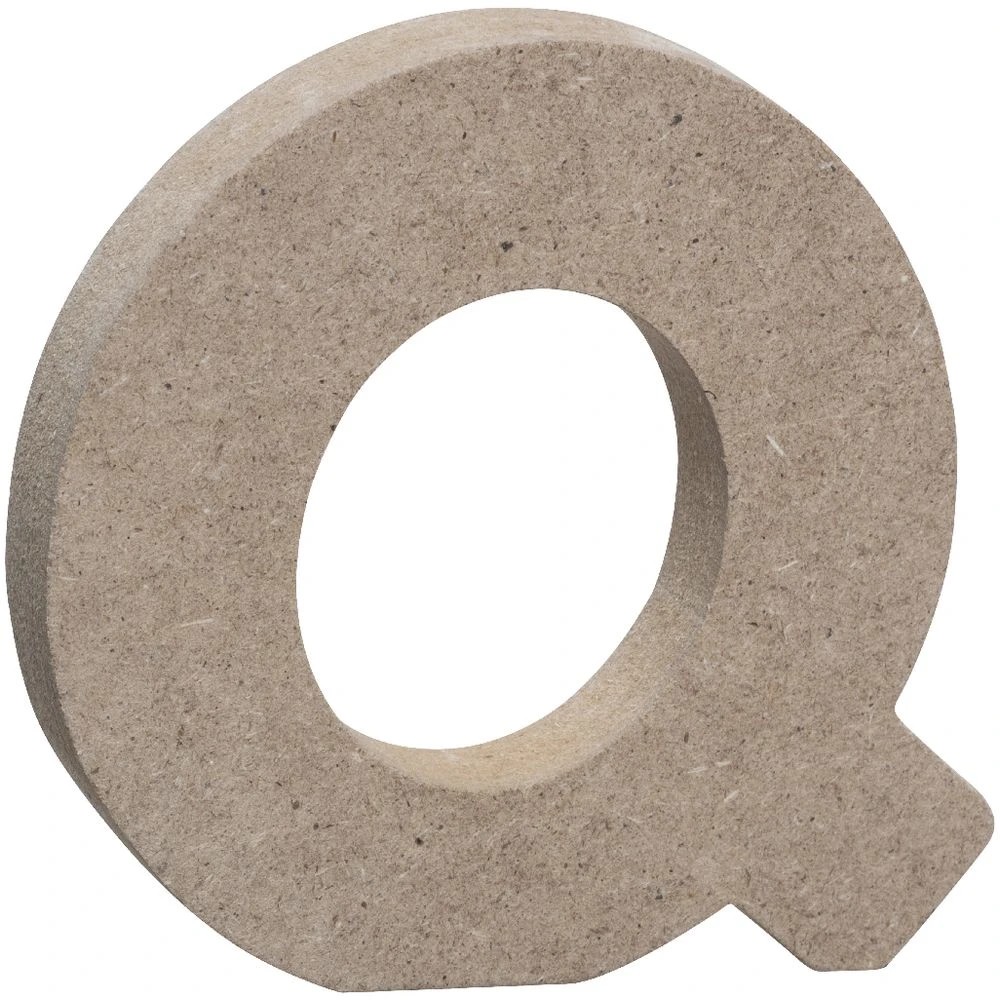 3 Born Wooden Alphabet Letter Q 10cm, 3 of 3