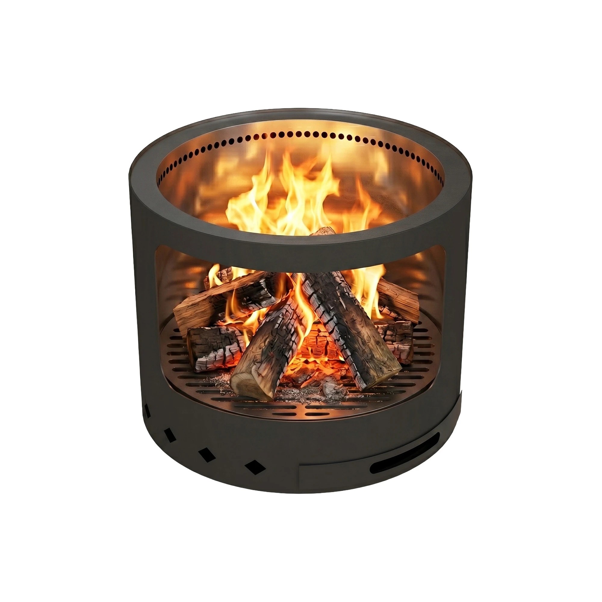 4 Havana Outdoors Noke Smokeless Fire Pit Stainless Steel Portable Outdoor Black - Black, 4 of 9