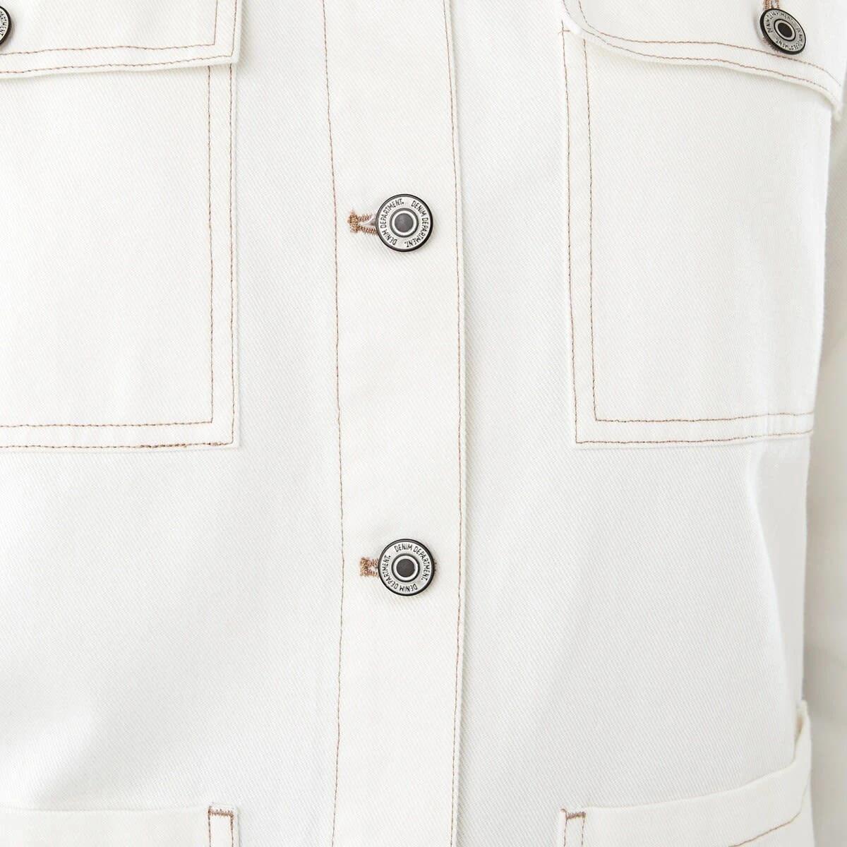 8 Denim Utility Shacket Ecru, 8 of 10