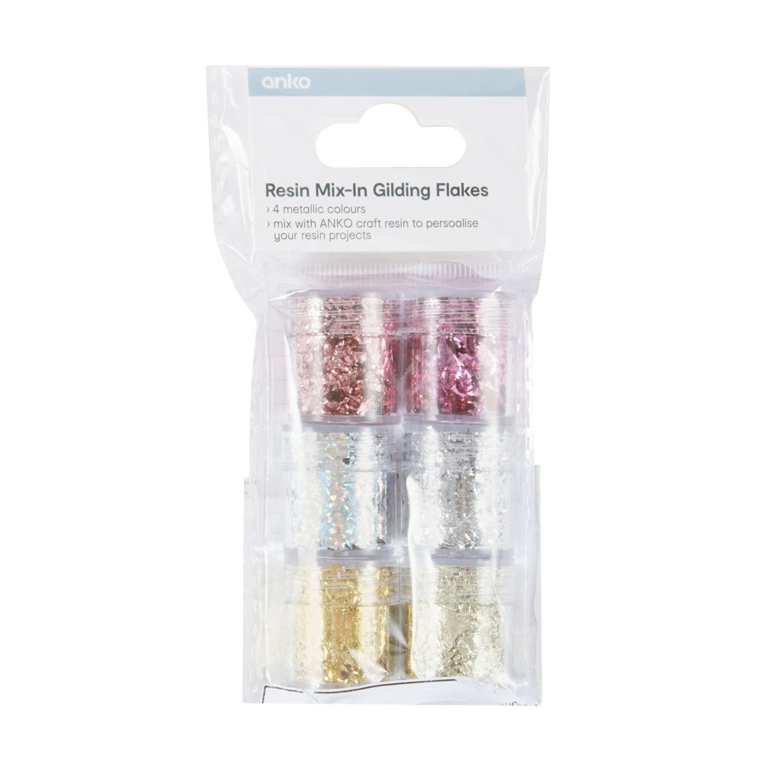 1 6 Pack Resin Mix In Gliding Flakes, 1 of 4
