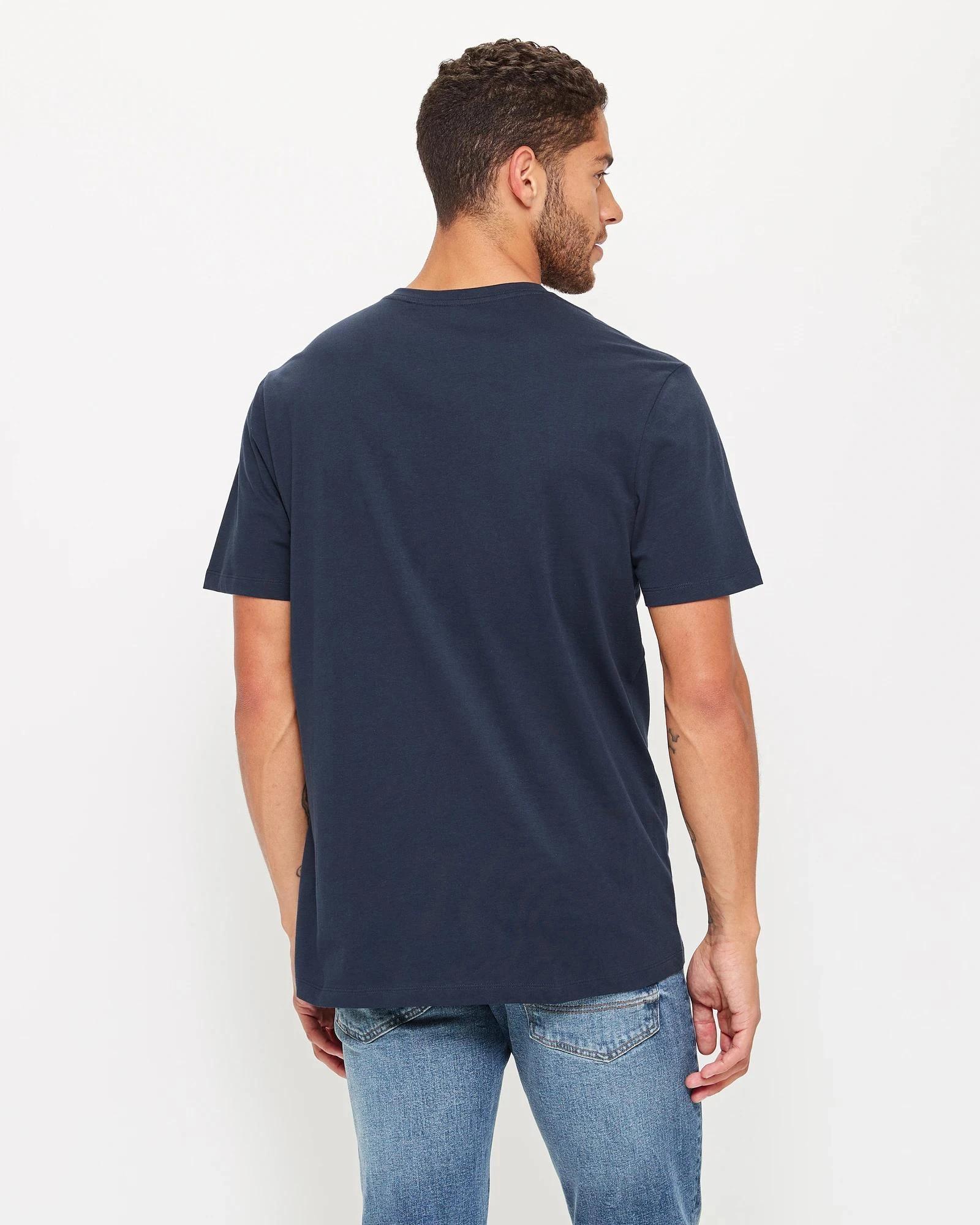3 Target Australian Cotton V-Neck T-Shirt NAVY BLUE, 3 of 6