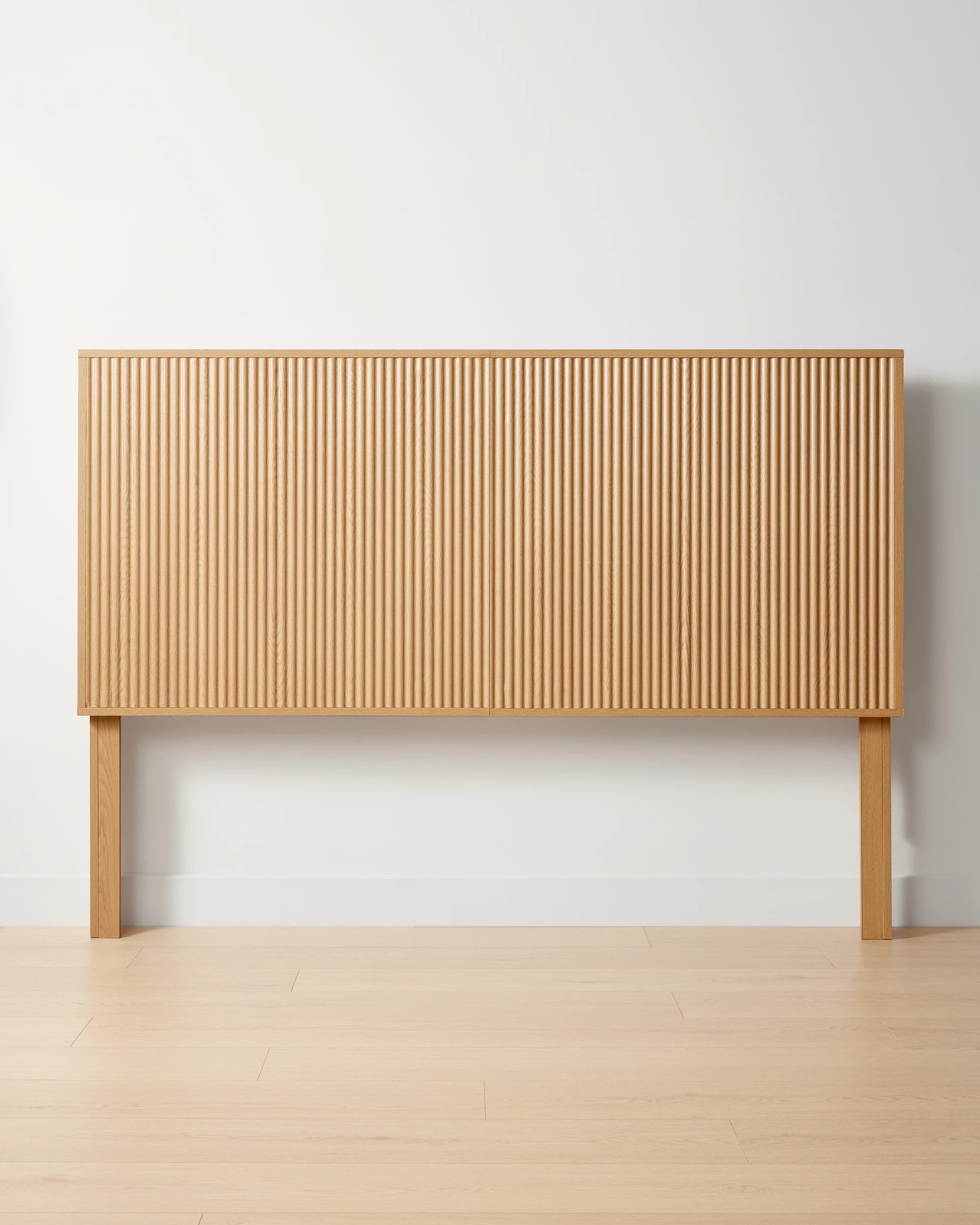 2 Queen Ryan Ribbed Bedhead - Oak, 2 of 6