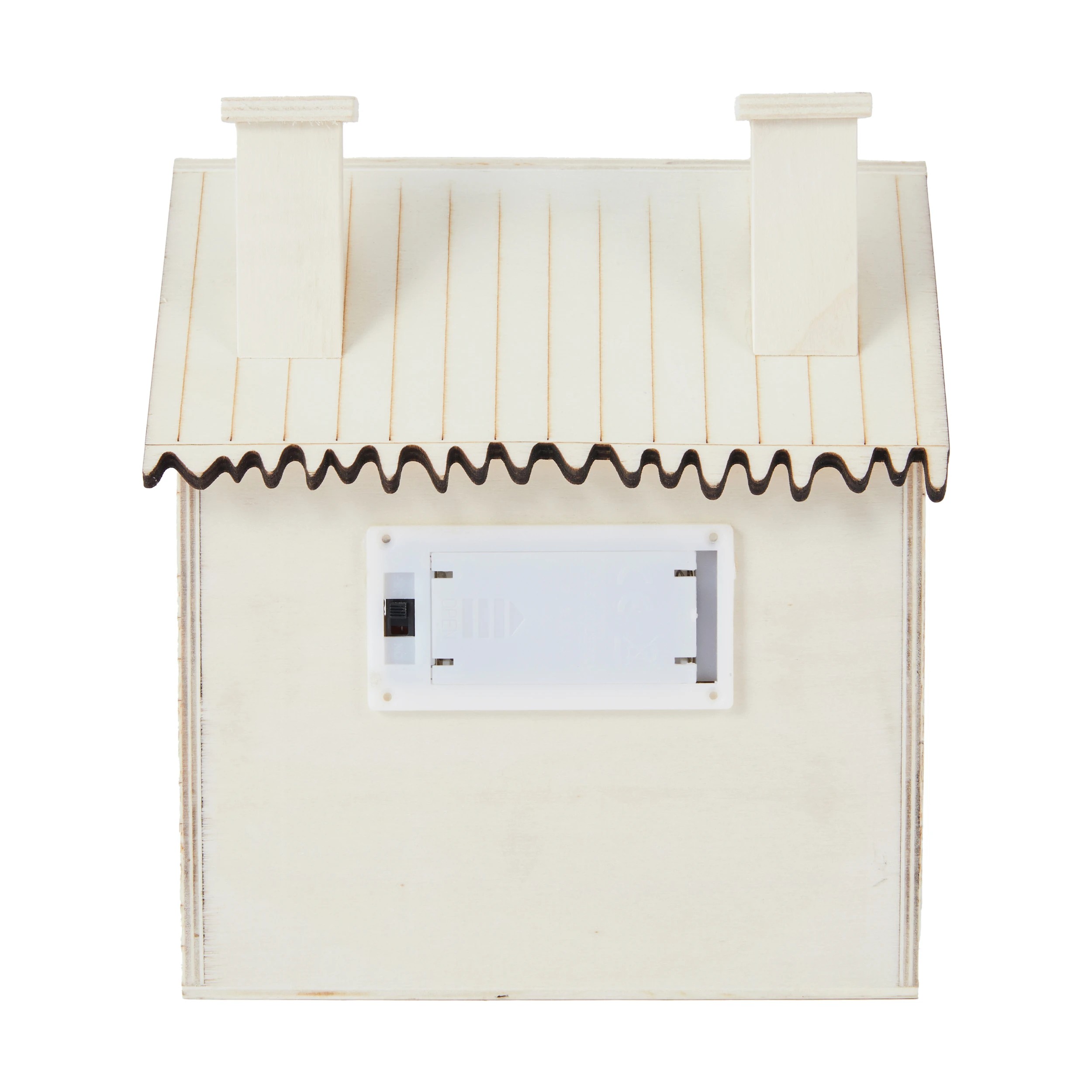 3 Craft Wood Blank LED Light Up Christmas House, 3 of 6