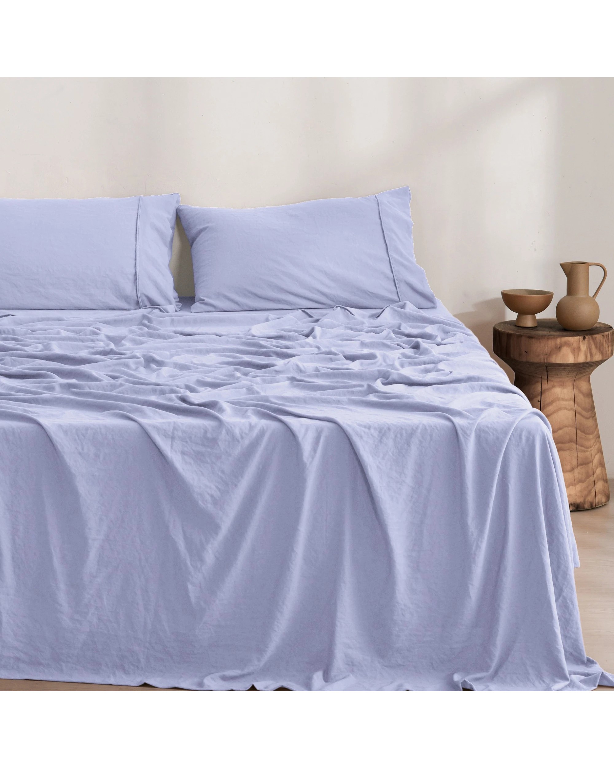 2 Dreamaker Superfine Washed Microfibre Sheet Set - Super King Bed - Lilac, 2 of 7