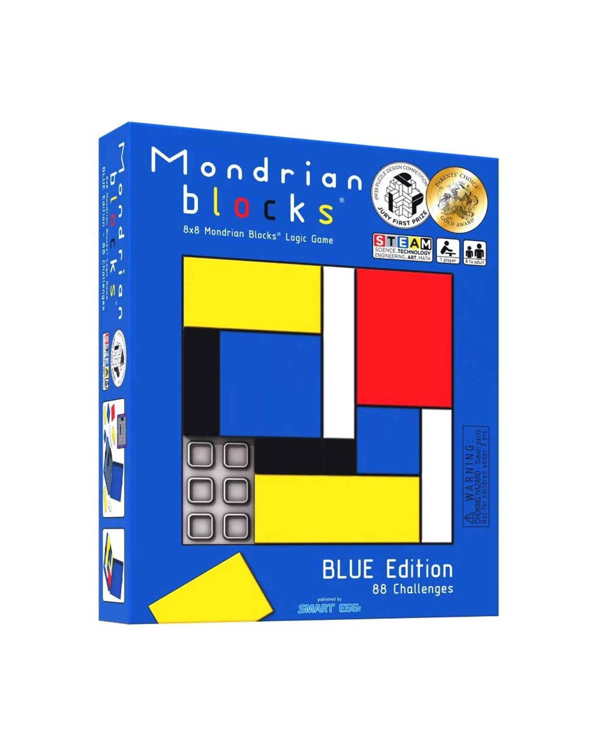 1 Mondrian Blocks Puzzle Game Blue Edition, 1 of 2