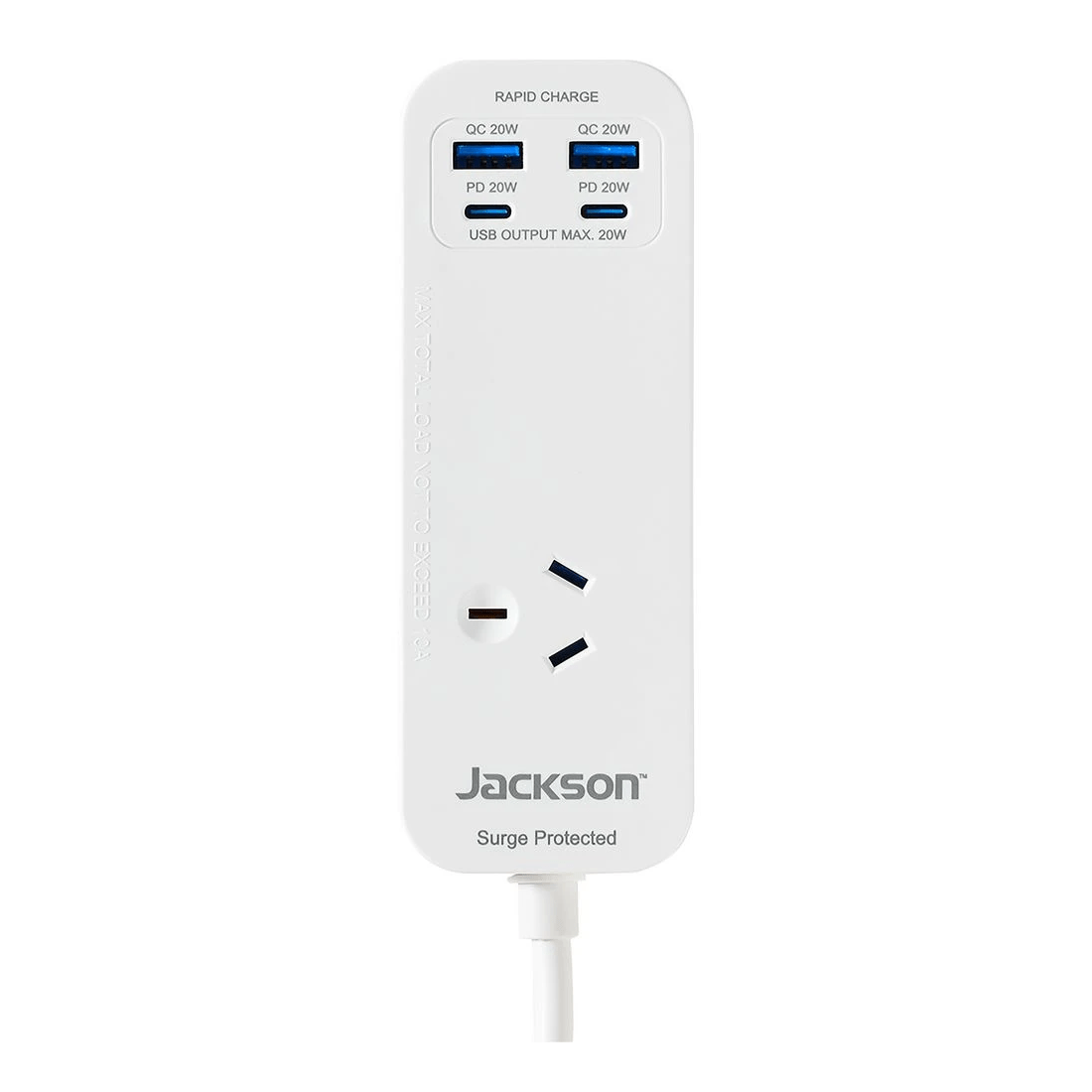 1 Jackson Rapid Charge 20W USB-C Portable Powerboard White, 1 of 5