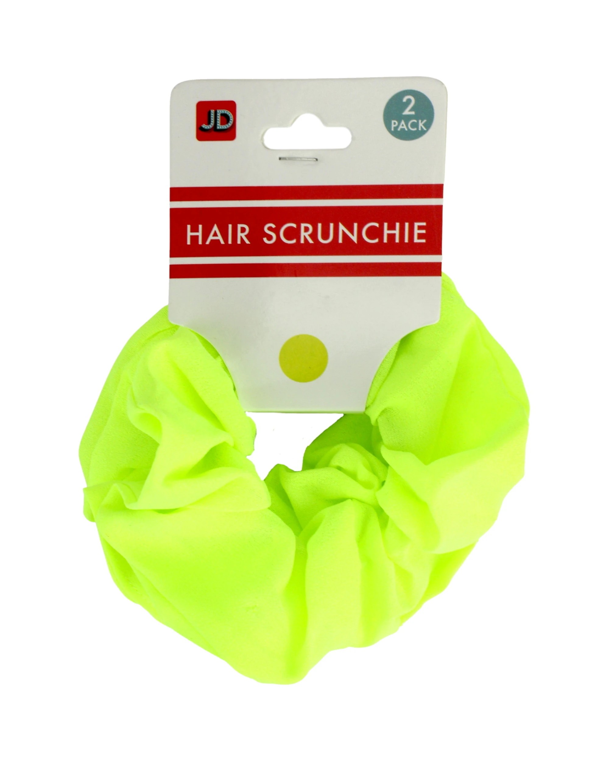 1 Partyrama Neon Yellow Hair Scrunchies Pack of 2Yellow - One Size - Yellow, 1 of 1
