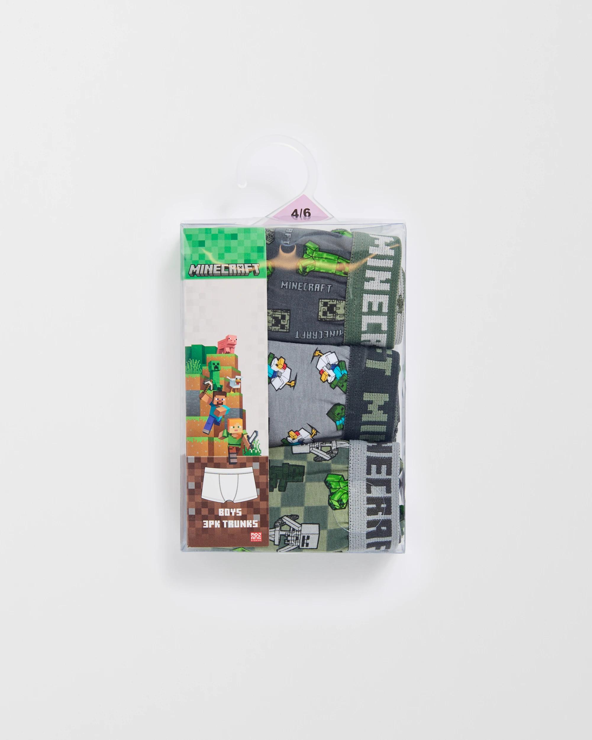 2 Minecraft Australian Cotton 3 Pack Younger Boys Trunks MINECRAFT, 2 of 2