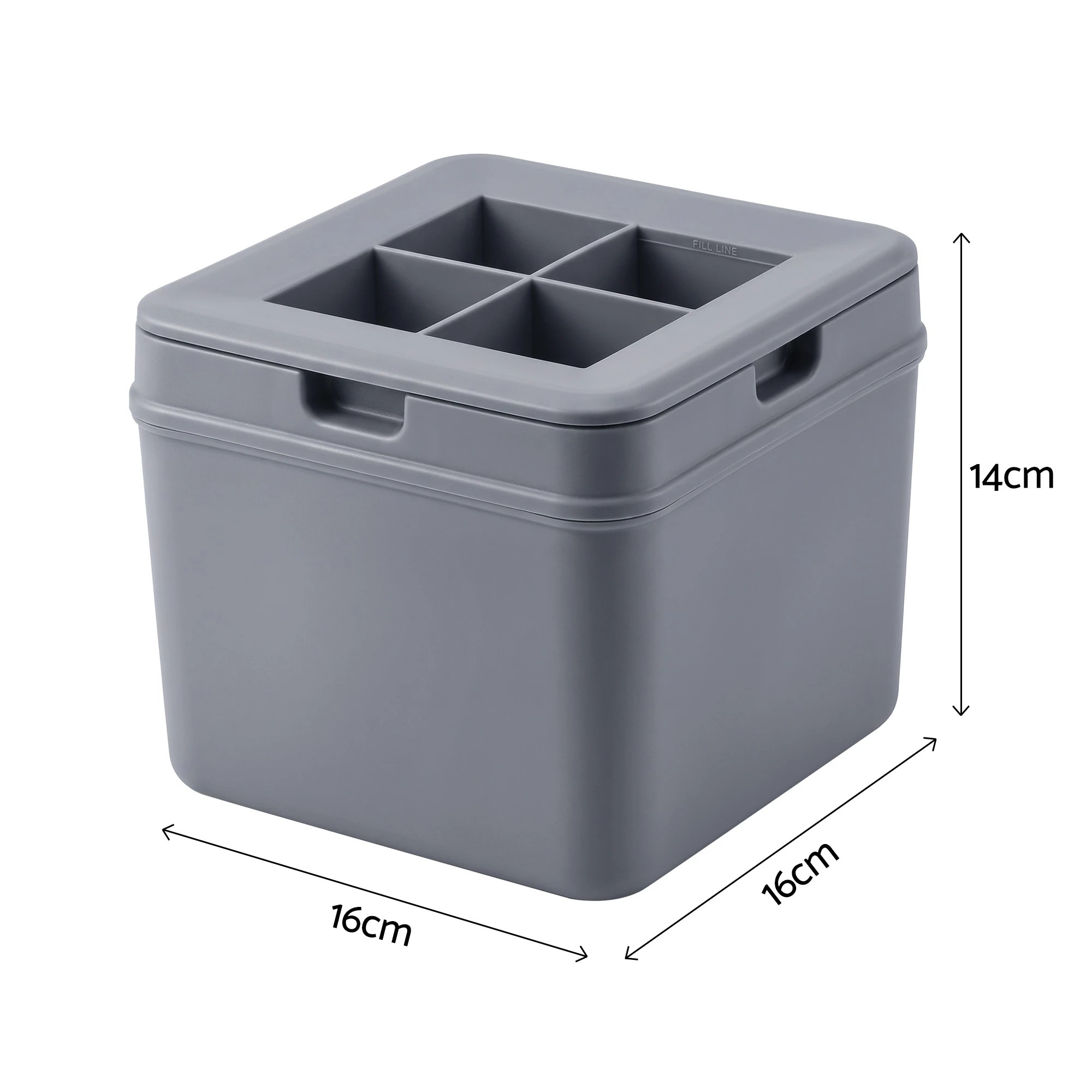 Artiss 5cm Ice Mold Whiskey Large Square Ice Cube Tray - Grey - Kmart