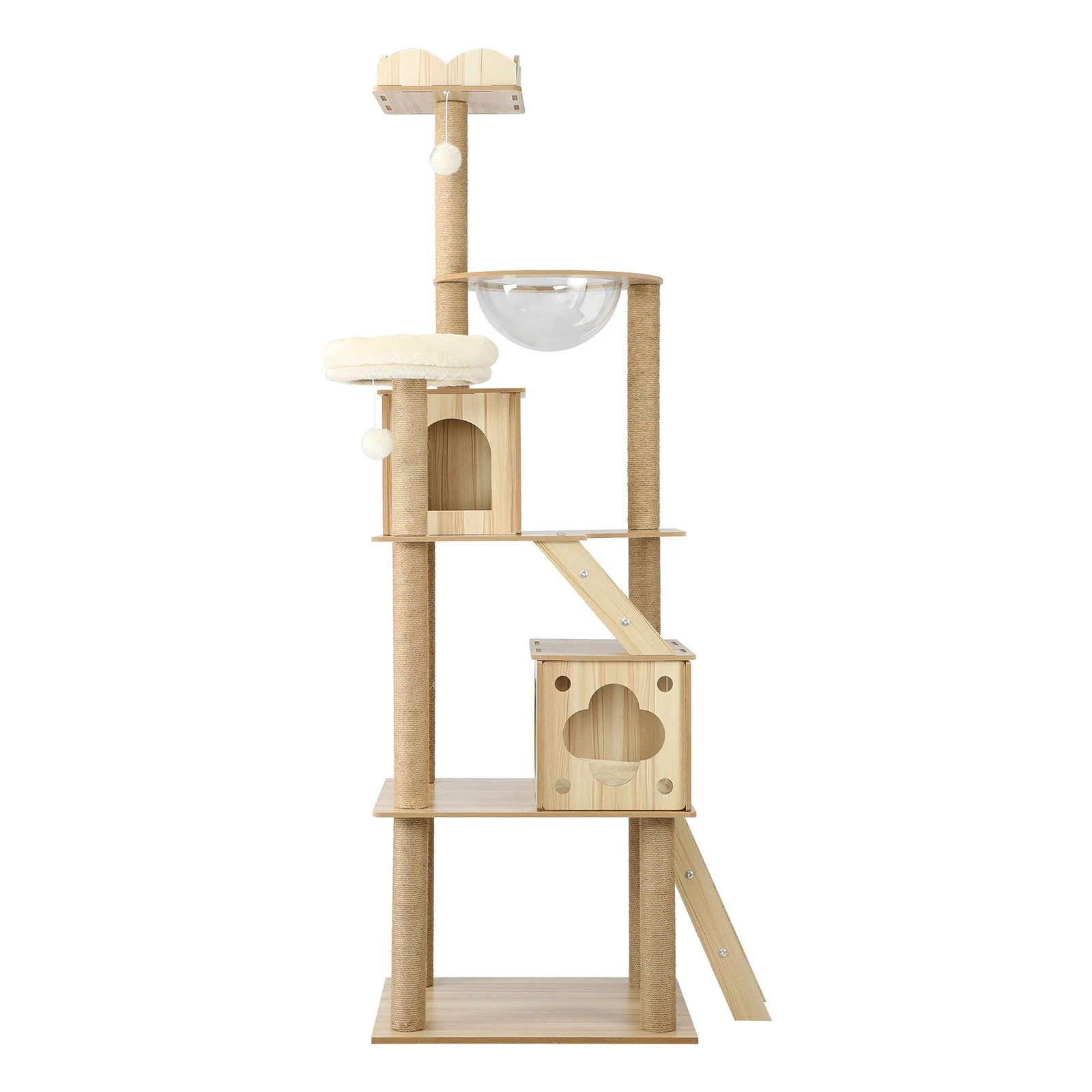 6 Alopet Cat Tree Scratching Post Scratcher Tower Wood Condo House Bed Large 190cm
 - Natural, 6 of 8