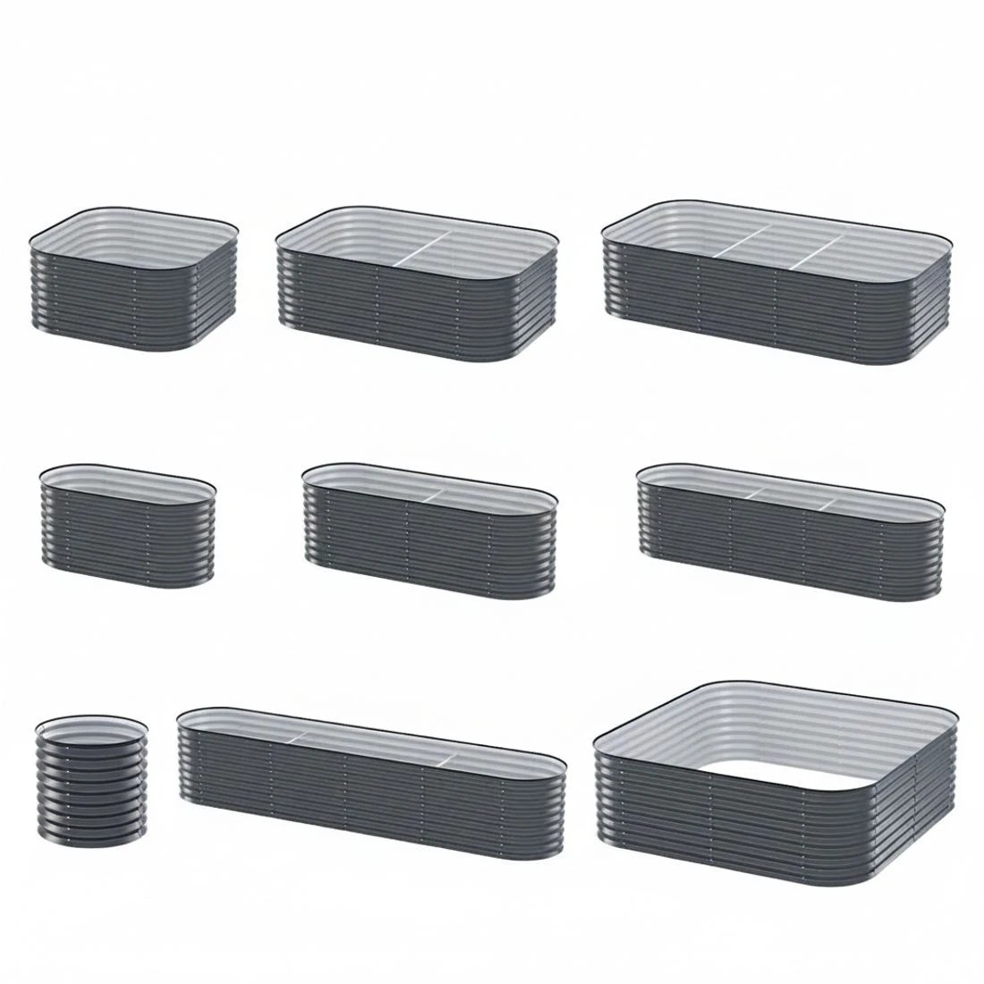 5 Green Fingers Garden Bed 9 In 1 Modular Planter Box 56CM height - Grey, 5 of 6