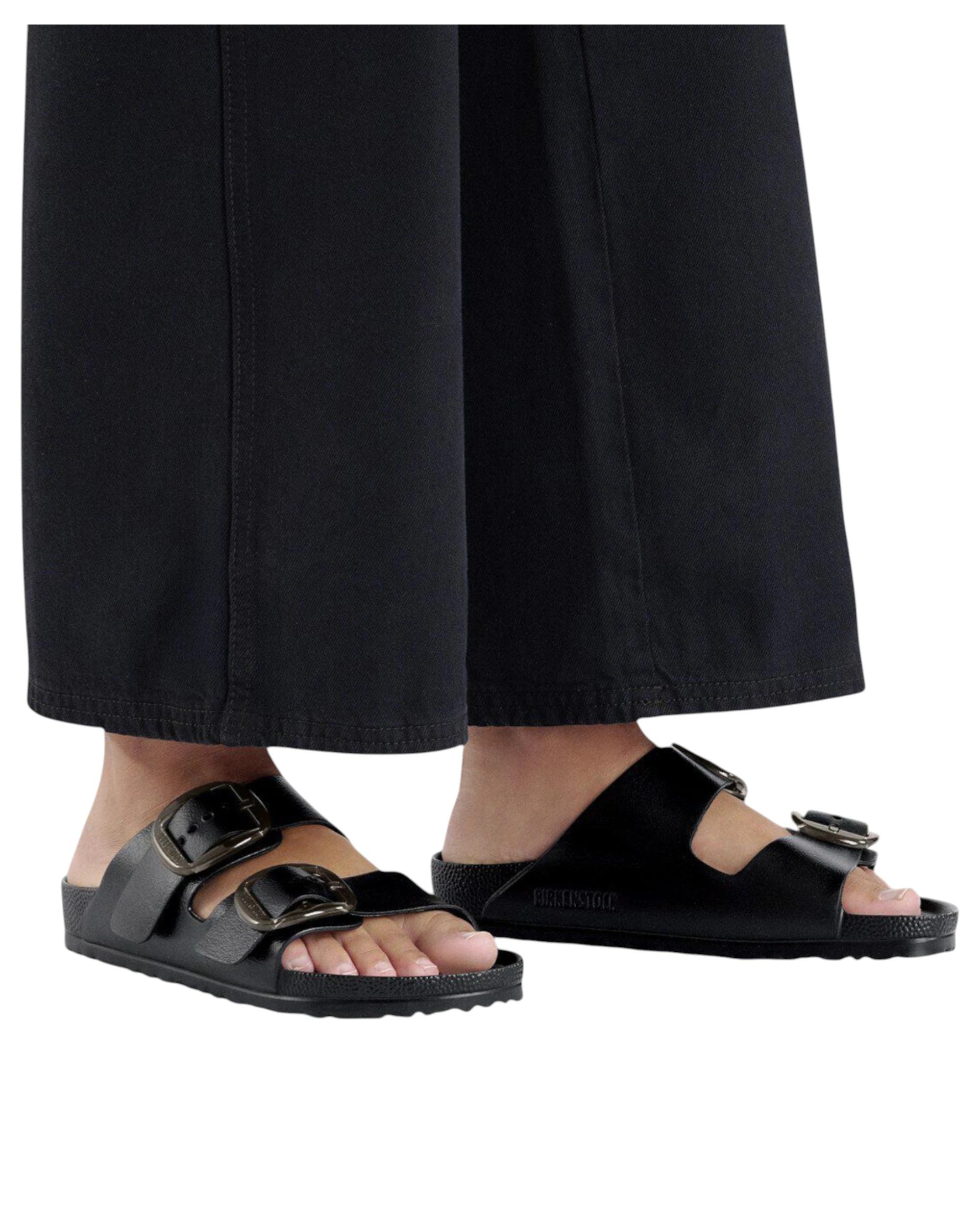 7 Birkenstock Womens Arizona EVA Big Buckle Narrow Slip On Sandals BLACK, 7 of 8
