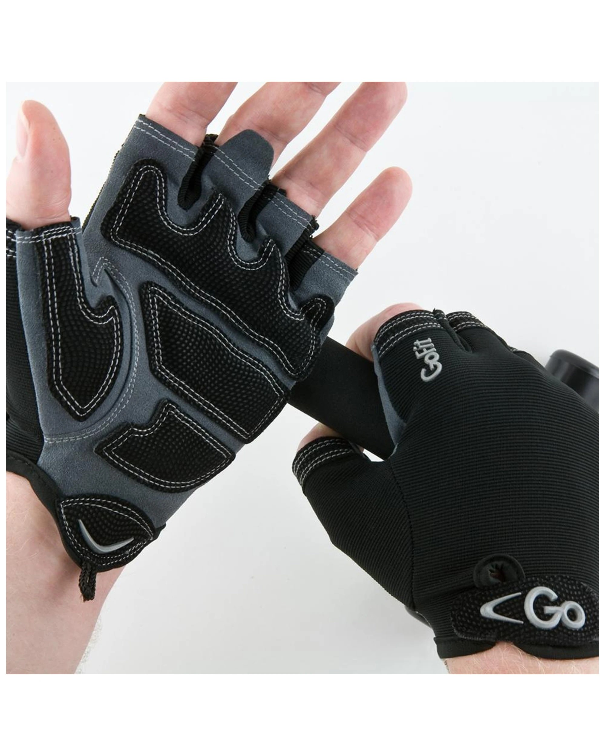 2 GOFIT Cross Training Glove - XL Ergonomic Palm Synthetic Leather Mesh Back - Black, 2 of 3