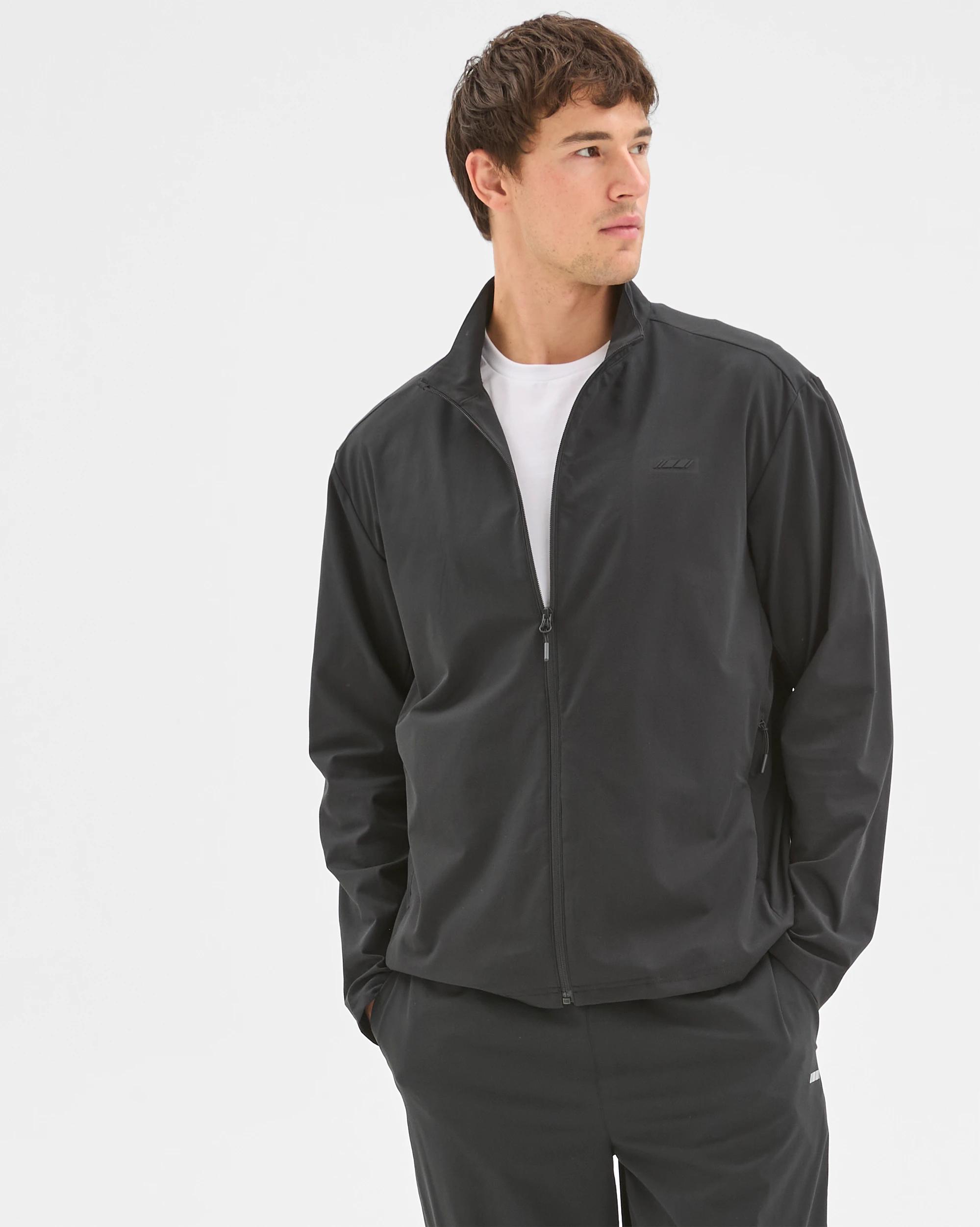 1 Target Active Zip Through Textured Jumper BLACK, 1 of 6