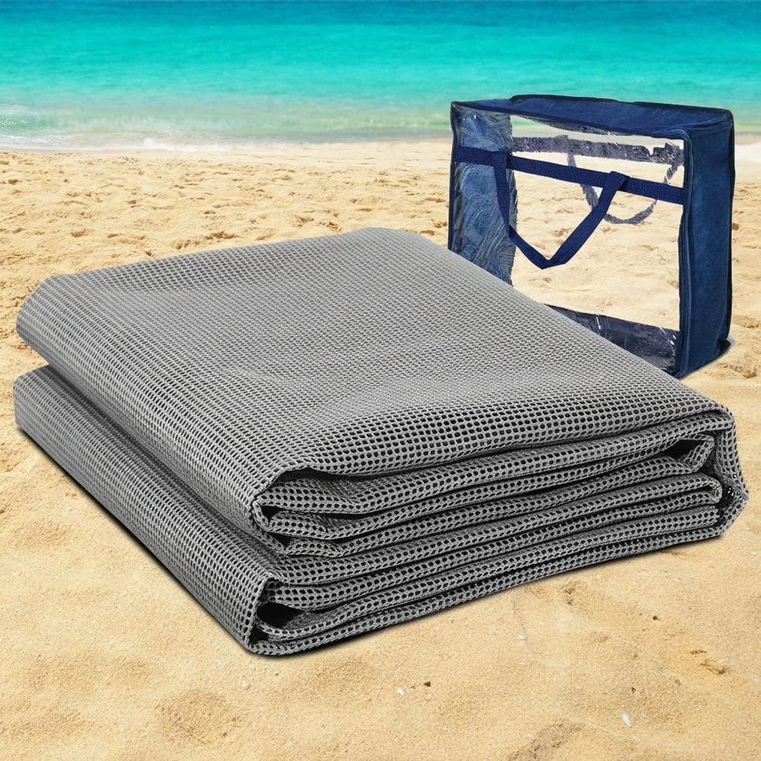 6 Weisshorn Annex Matting Floor Mats Mesh Caravan Camping Annexe - Grey, 6 of 6