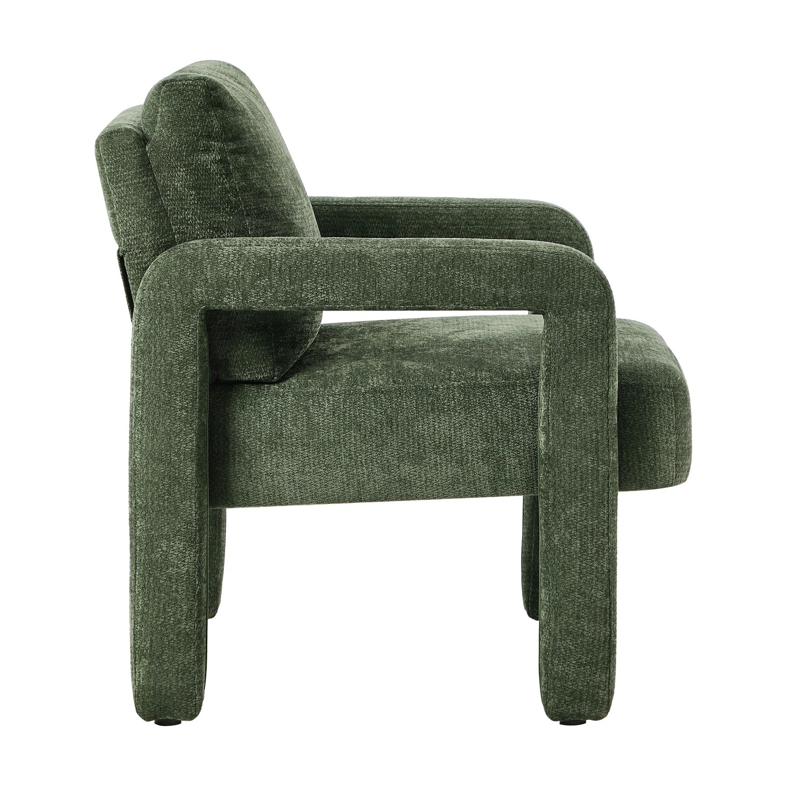 8 Oikiture Armchair Velvet Accent Chairs 1 Seater Lounge Sofa Chair - Green, 8 of 10