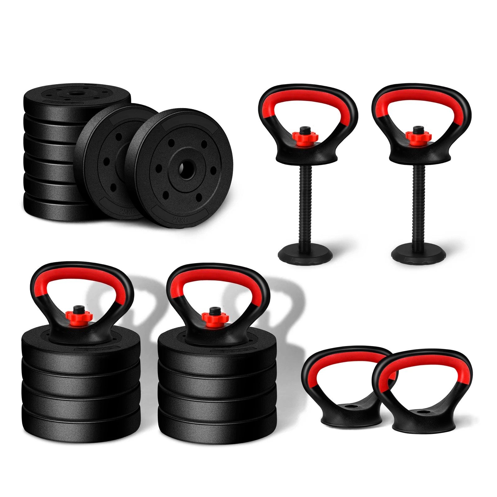 1 Black Lord Kettlebell Set 20kg Adjustable Weight Lifting Dumbbell Set Push Up Gym, 1 of 4