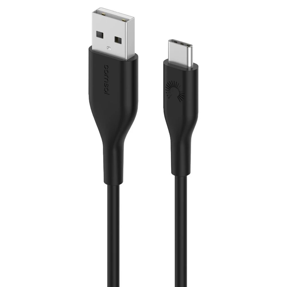 2 Comsol 1.2m GRS USB-A to USB-C Cable Black, 2 of 4