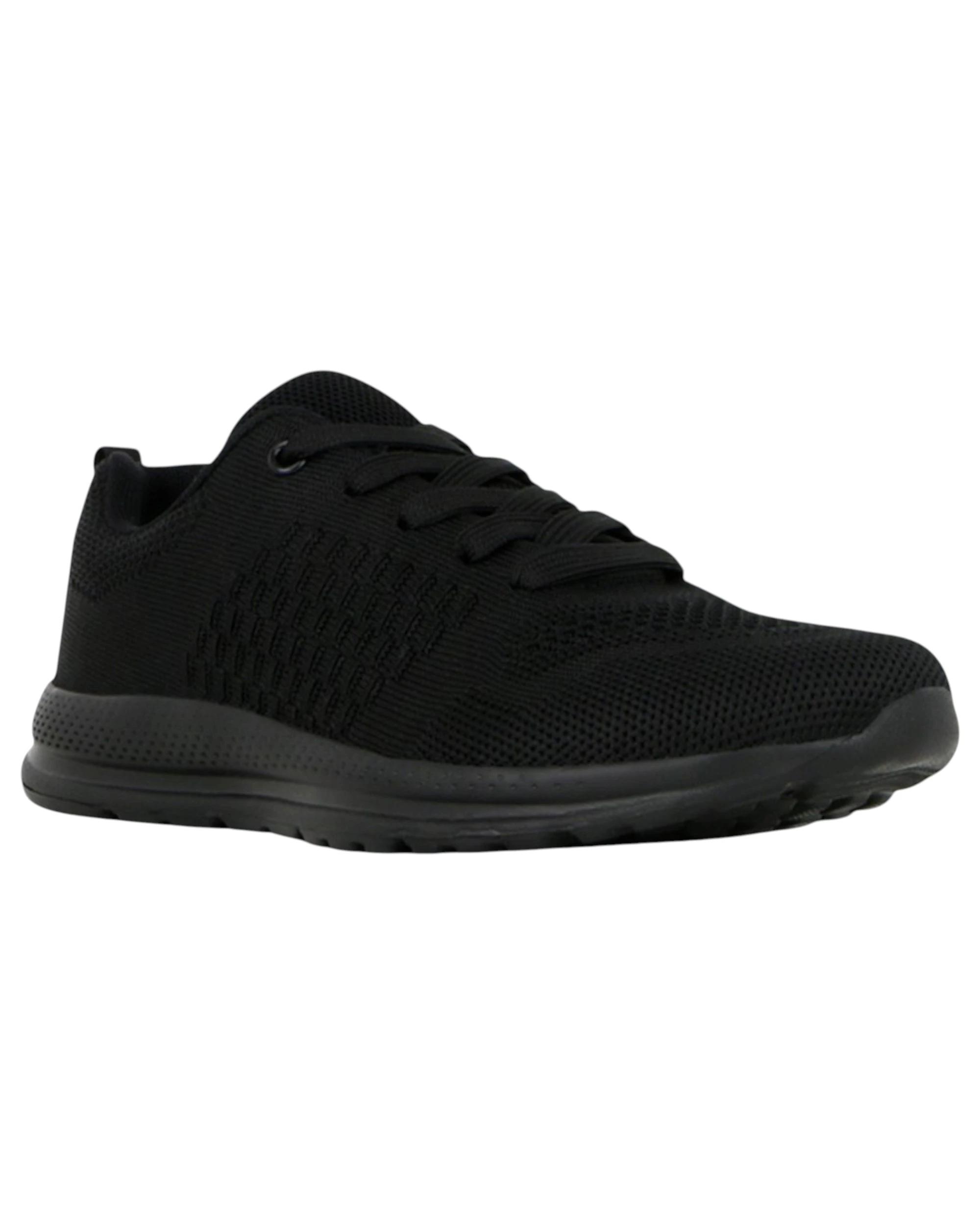 1 Lightning Bolt Womens Kirsty Sneakers Lace Up Shoes BLACK, 1 of 3