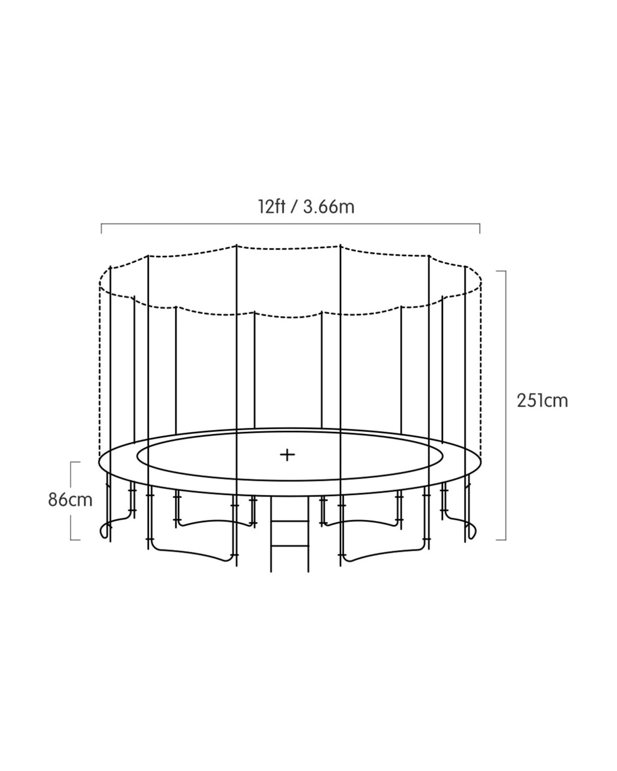 2 Kahuna Blizzard 12 ft Trampoline with Basketball Set - Green, 2 of 9