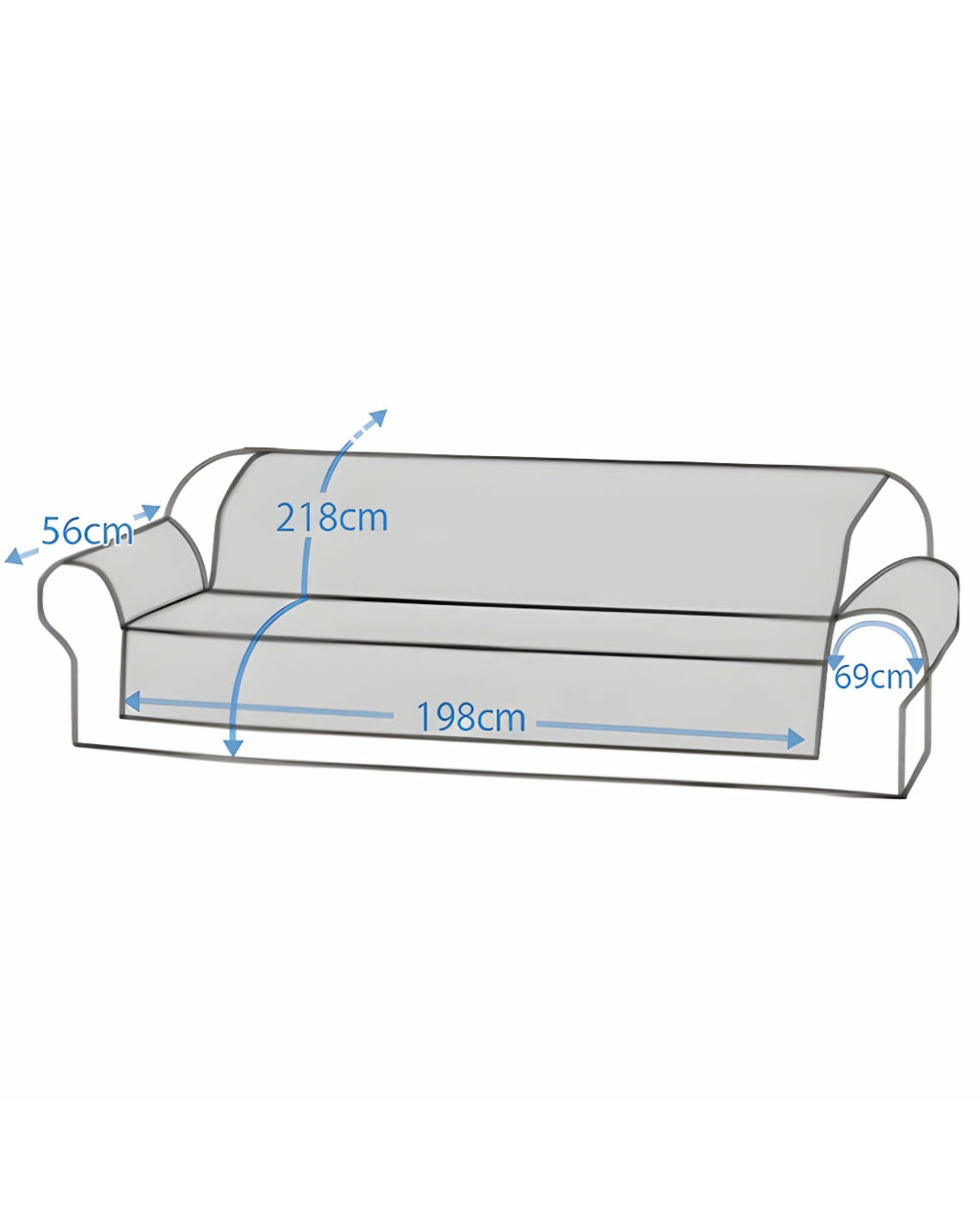 5 Smarcute 4 Seater Reversible Non-Slip Sofa Cushion with Straps - Brown, 5 of 5