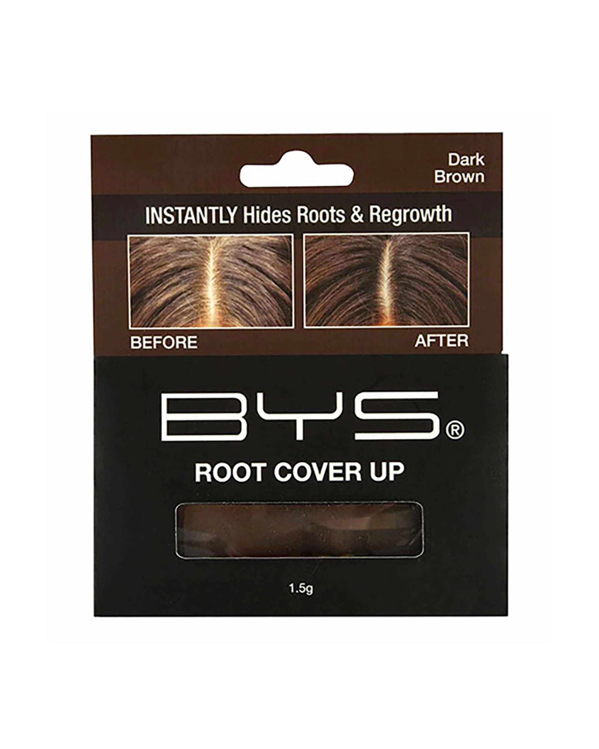1 BYS 1.5g Root Cover Up Hair Retouch Powder - Brown, 1 of 3