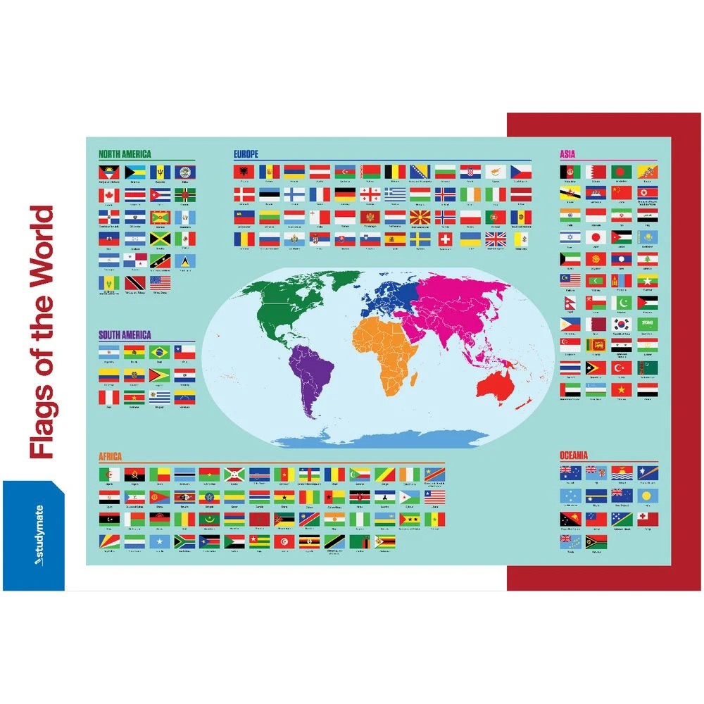 3 Studymate Double-sided World Flags Wall Chart, 3 of 3