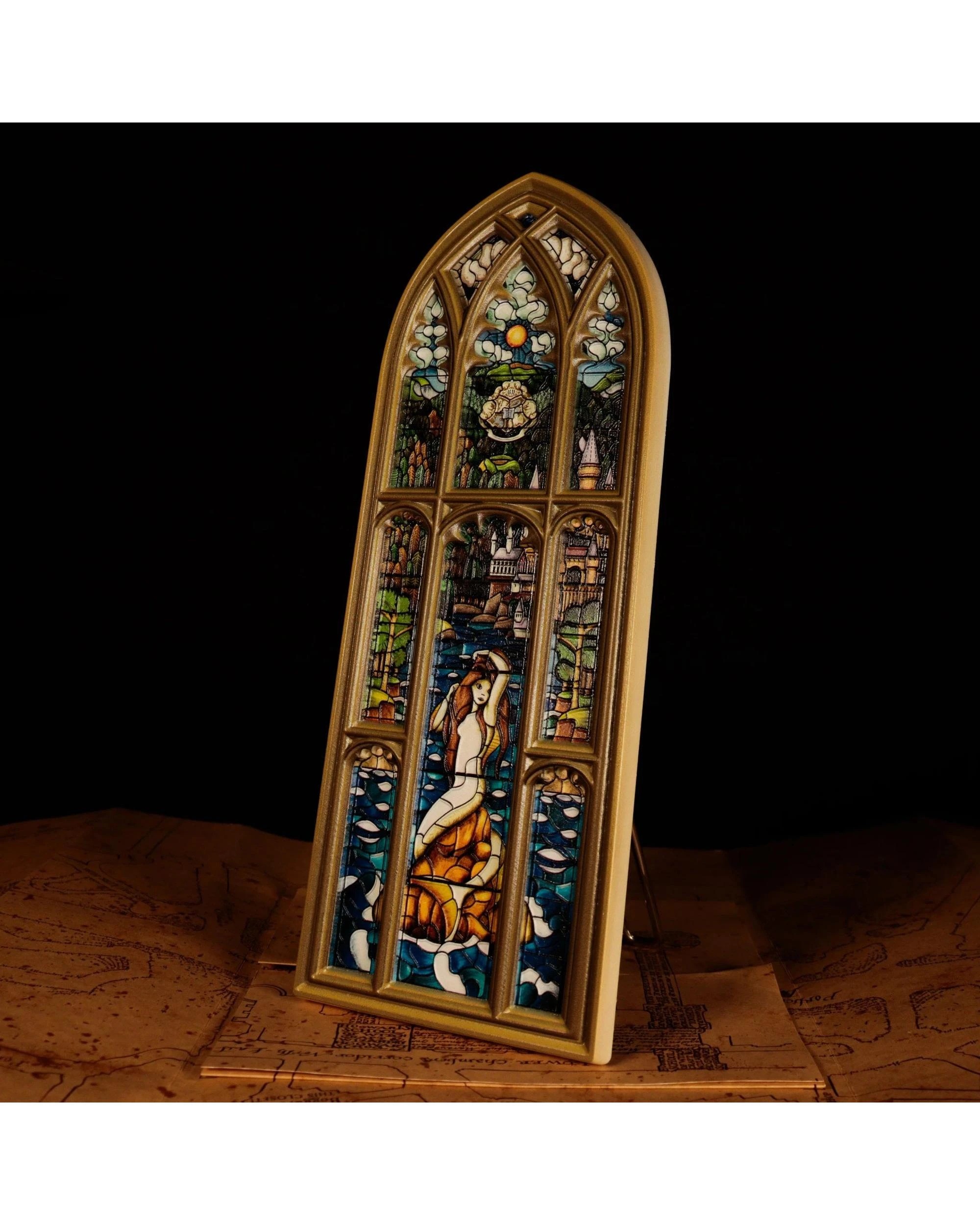 8 Fanattik Harry Potter Mermaid Stained Glass Window Resin Plaque, 8 of 10