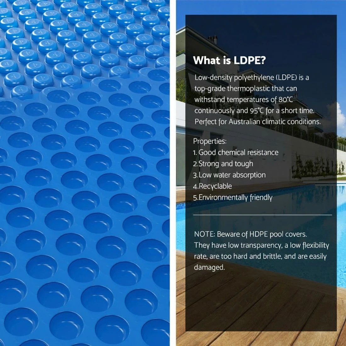 6 Aqua Buddy Pool Cover 600 Micron Solar Heat 9.5x5m Blanket w/ 5.55m Roller - Multi, 6 of 6