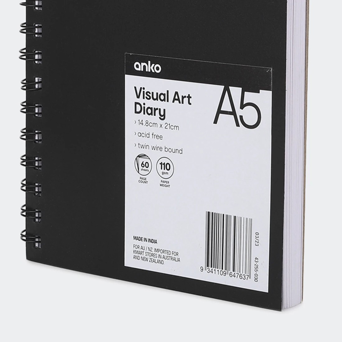 4 A5 Visual Art Diary - Black, 4 of 5