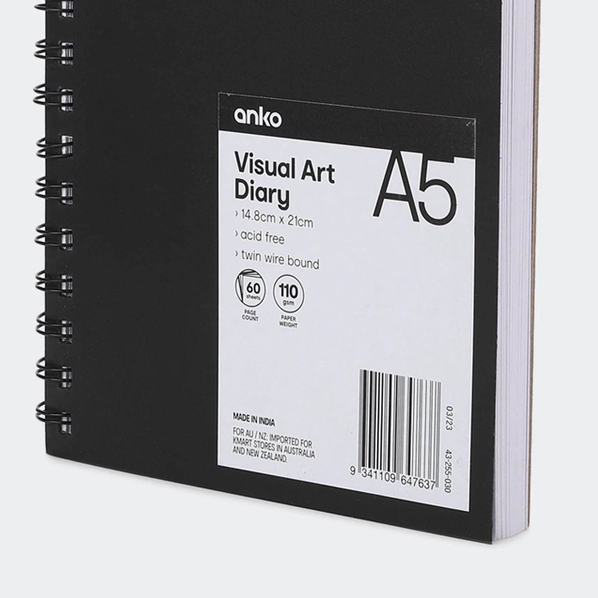 4 A5 Visual Art Diary - Black, 4 of 5