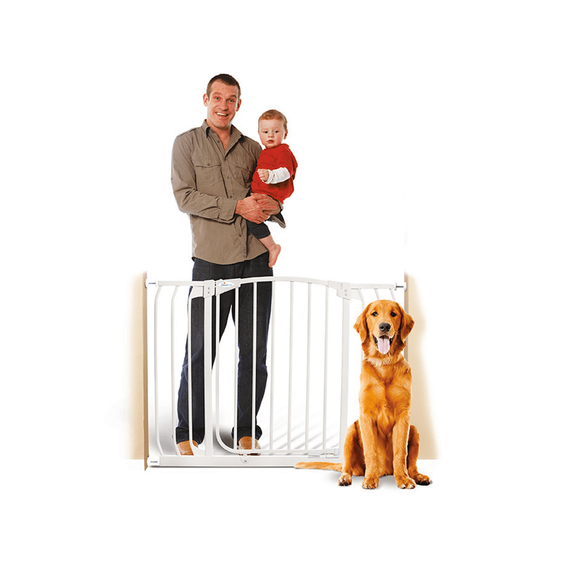 3 Dreambaby Chelsea 108cm Xtra-wide Hallway Auto-close Security Safety Gate
 - White, 3 of 4