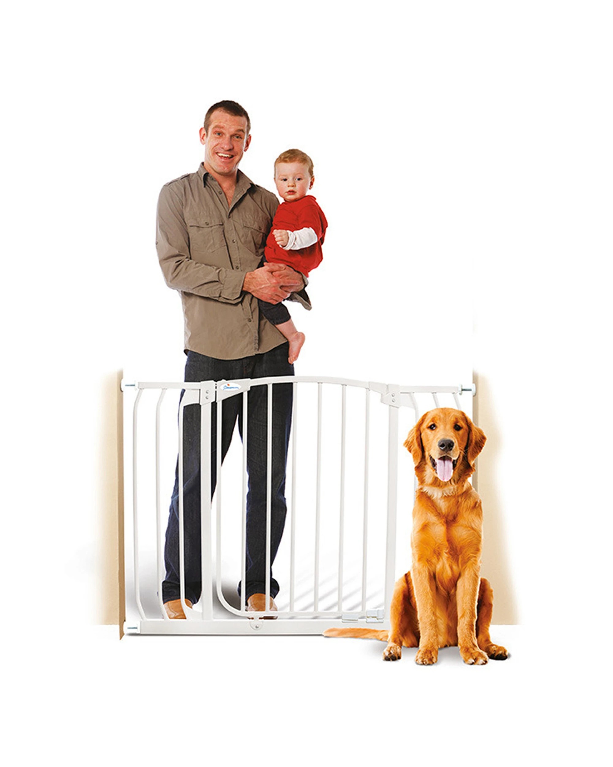 3 Dreambaby Chelsea 108cm Xtra-wide Hallway Auto-close Security Safety Gate
 - White, 3 of 4