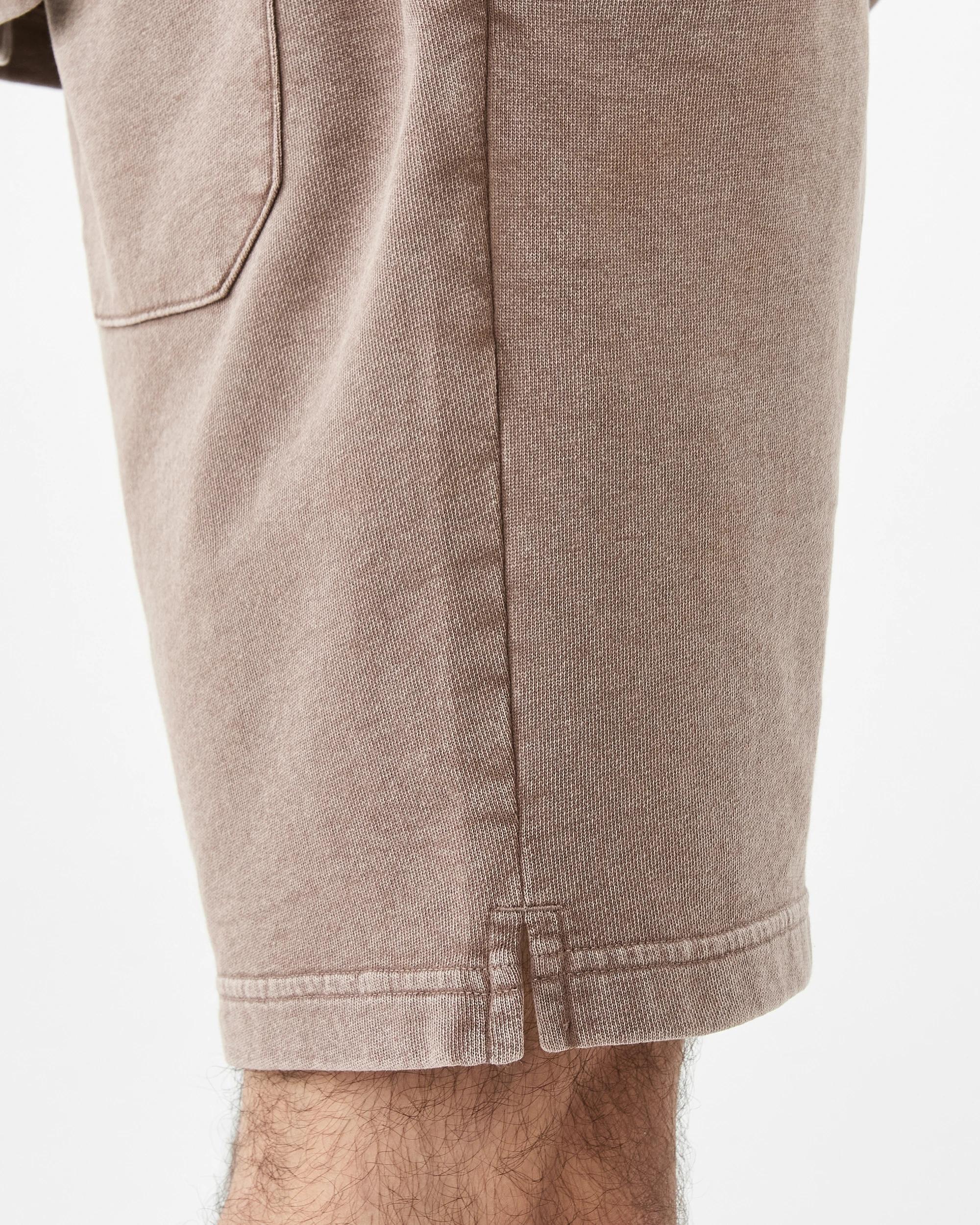 8 Elastic Waistband Washed Terry Shorts Brn Coffee, 8 of 8