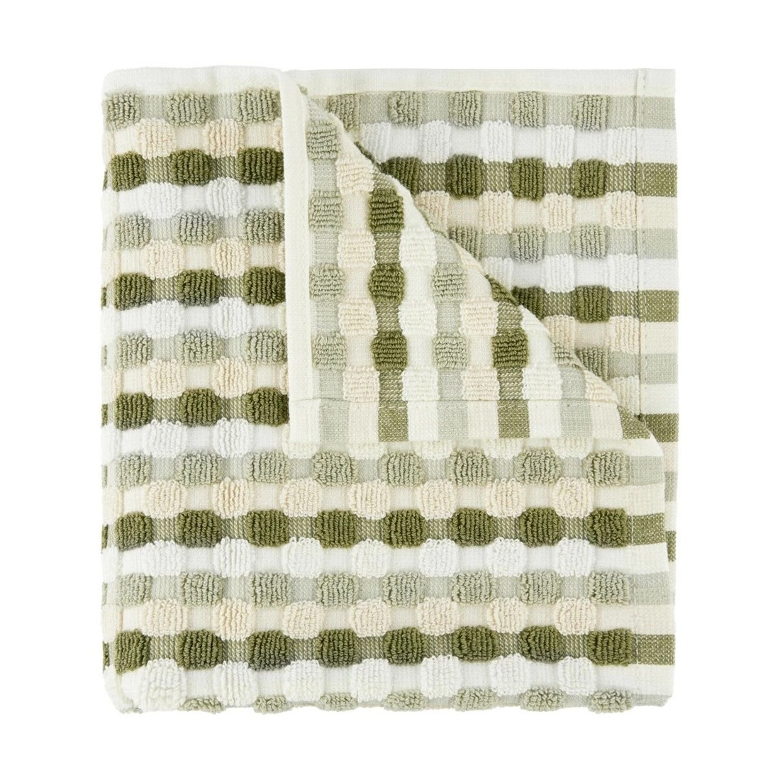 1 Green Popcorn Cotton Hand Towel, 1 of 5