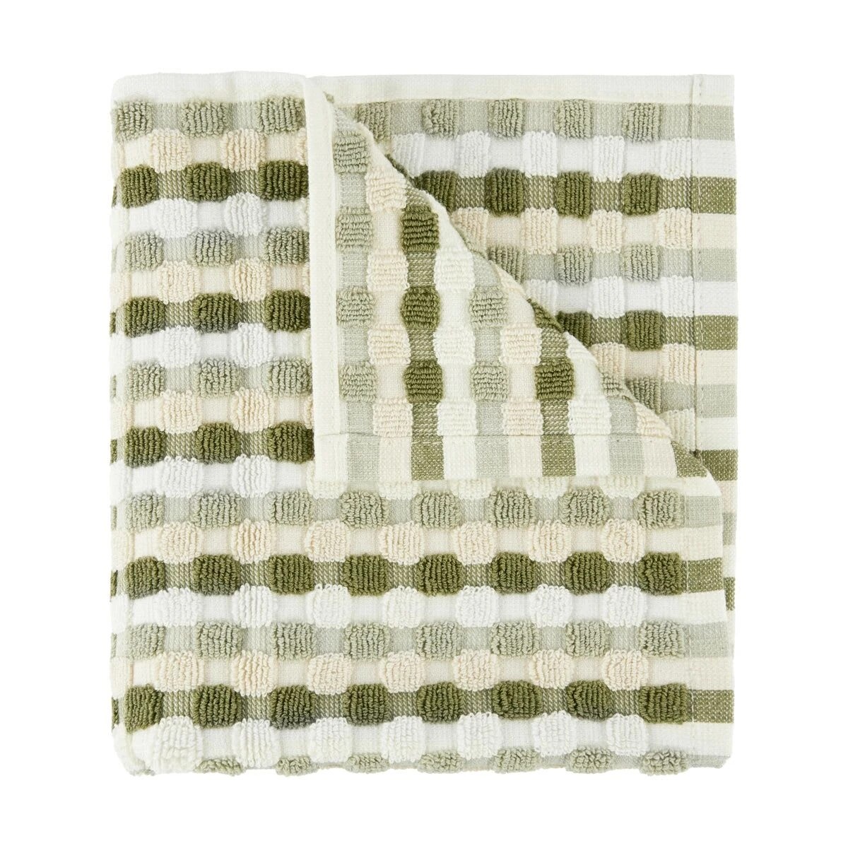 1 Green Popcorn Cotton Hand Towel, 1 of 5